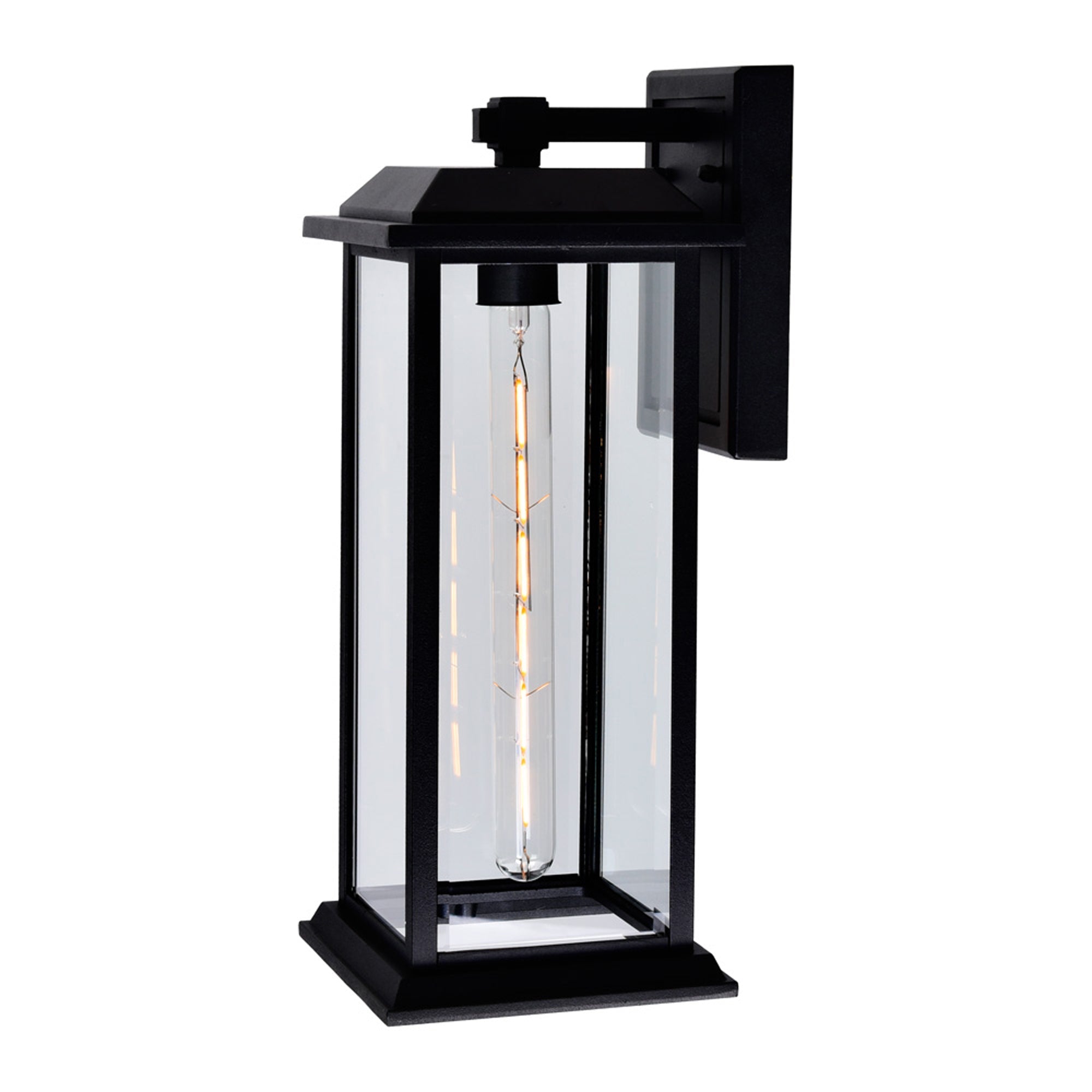 Blackbridge 1 Light Black Outdoor Wall Lantern – CWI Lighting