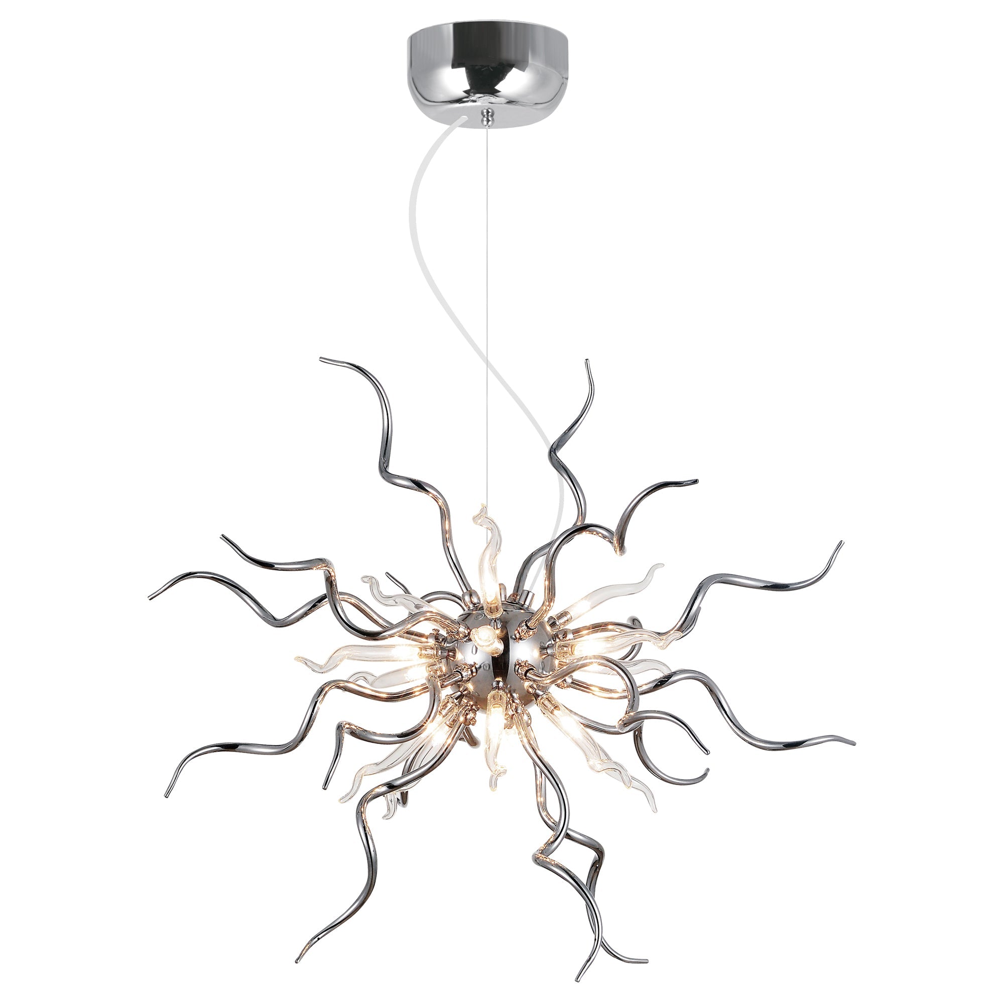 Twist 15 Light Chrome Chandelier – CWI Lighting - Brighter Living