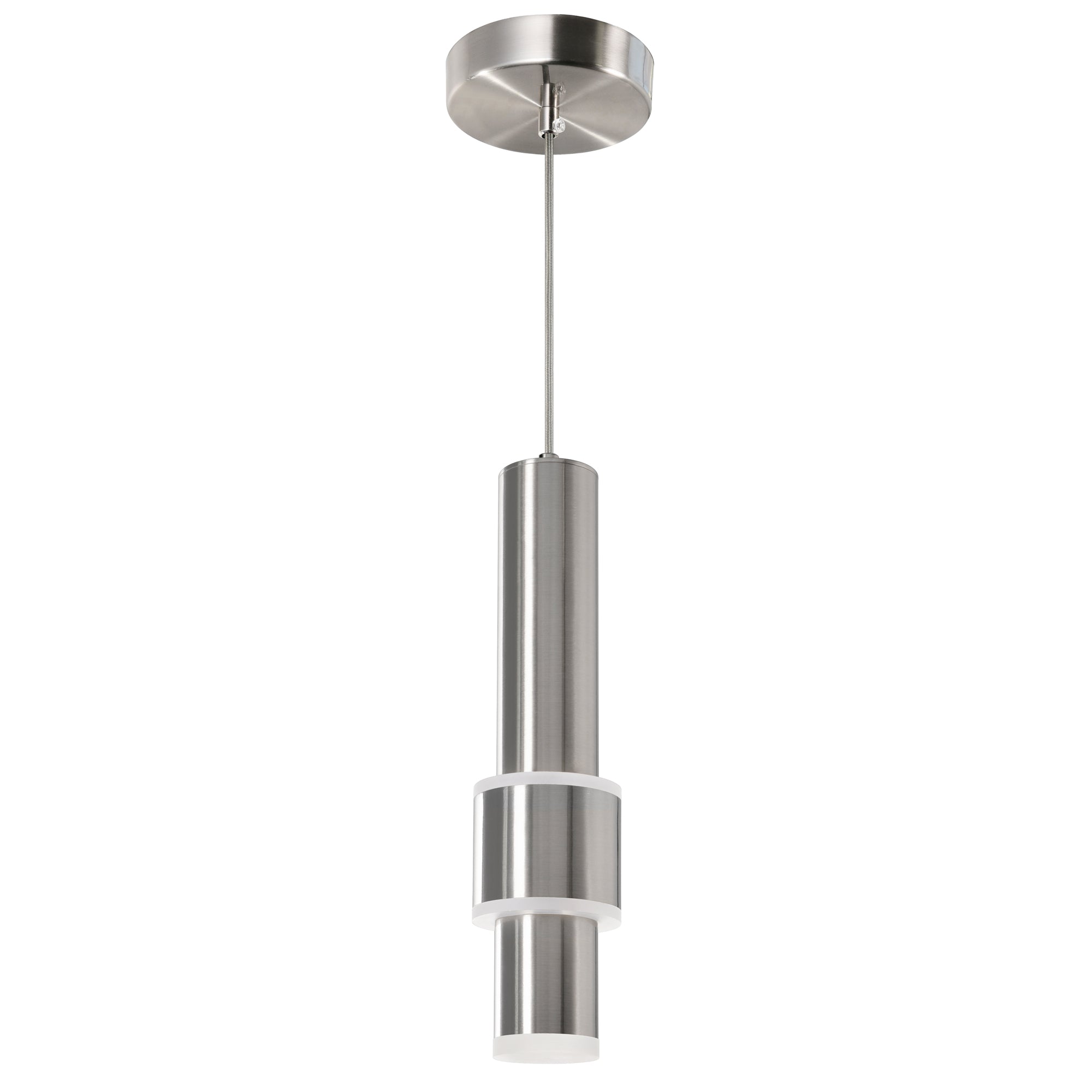 Lena Integrated LED 5in Satin Nickel Mini Pendant