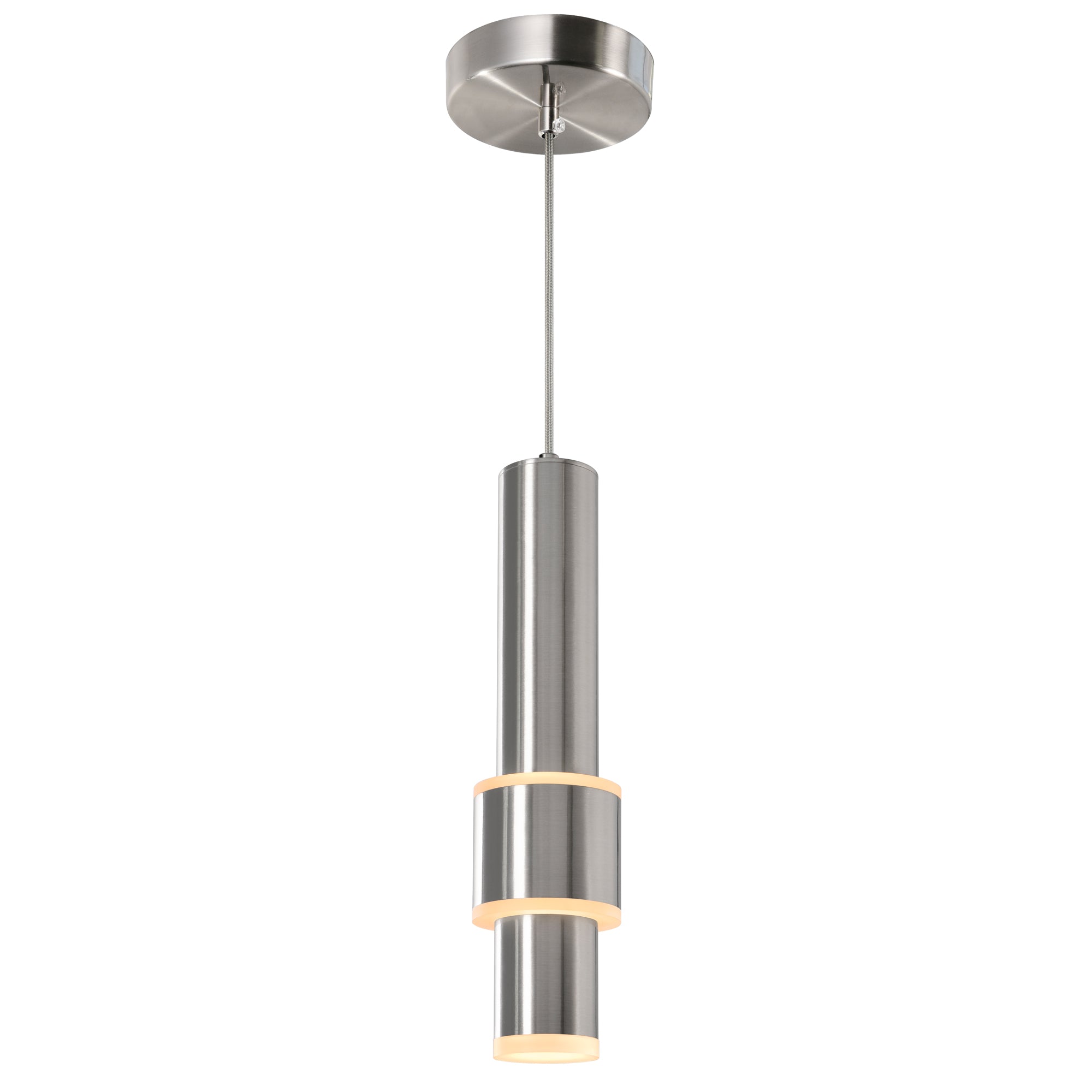 Lena Integrated LED 5in Satin Nickel Mini Pendant