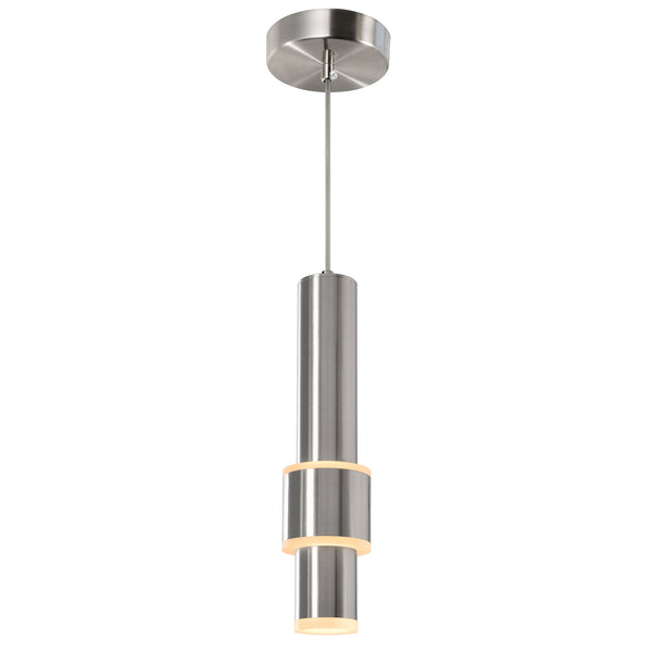 Lena Integrated LED 5in Satin Nickel Mini Pendant
