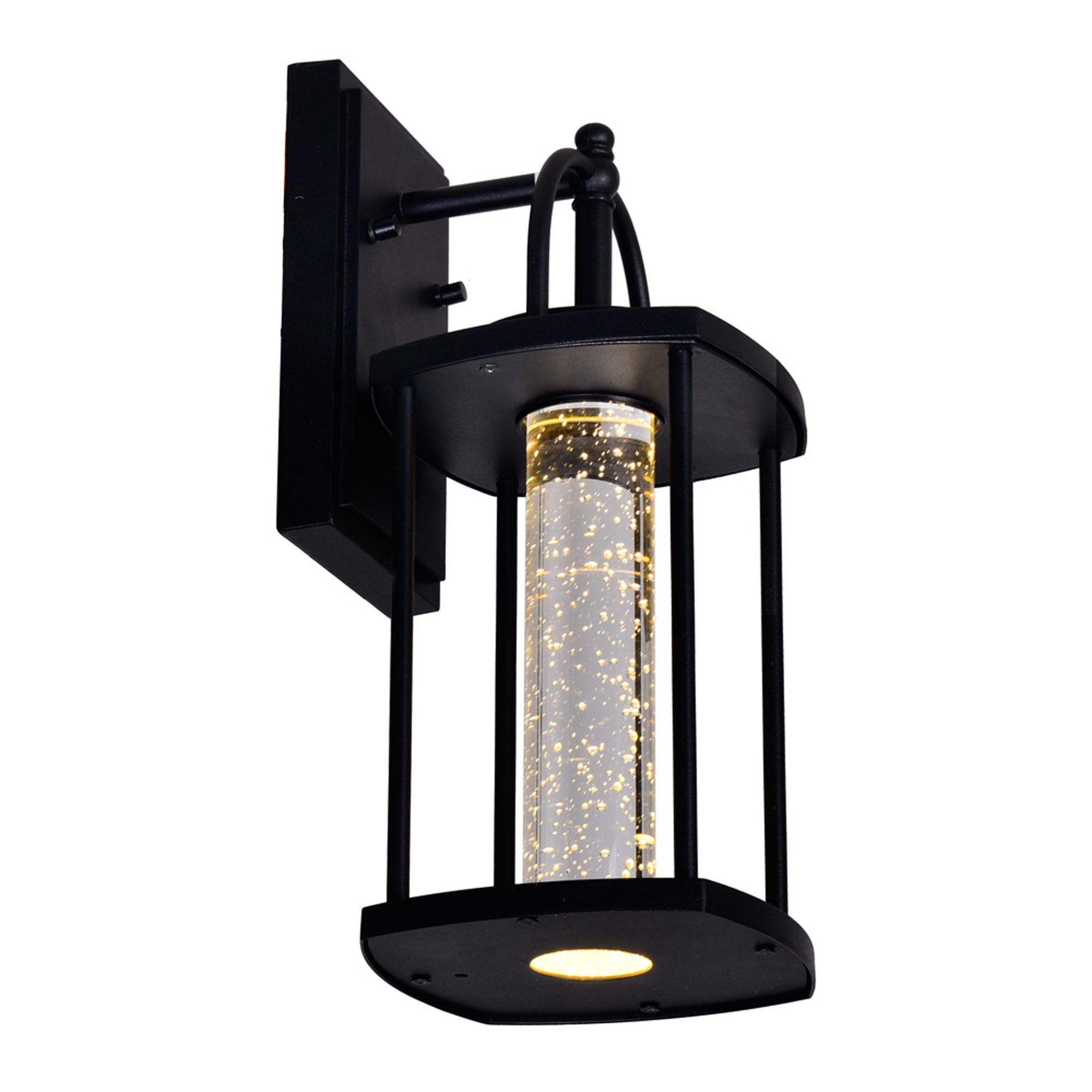 Greenwood LED Black Outdoor Wall Lantern