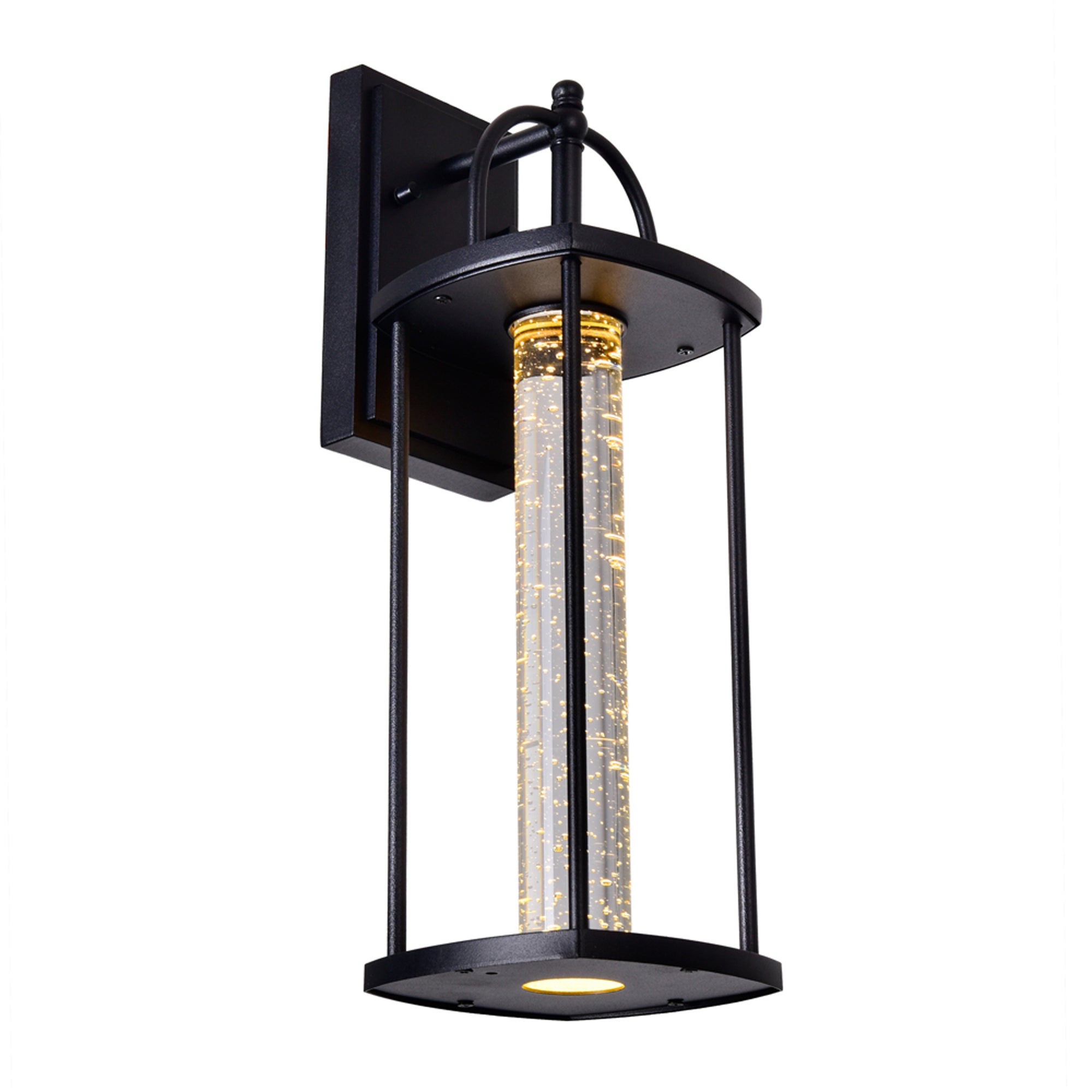 Greenwood LED Black Outdoor Wall Lantern