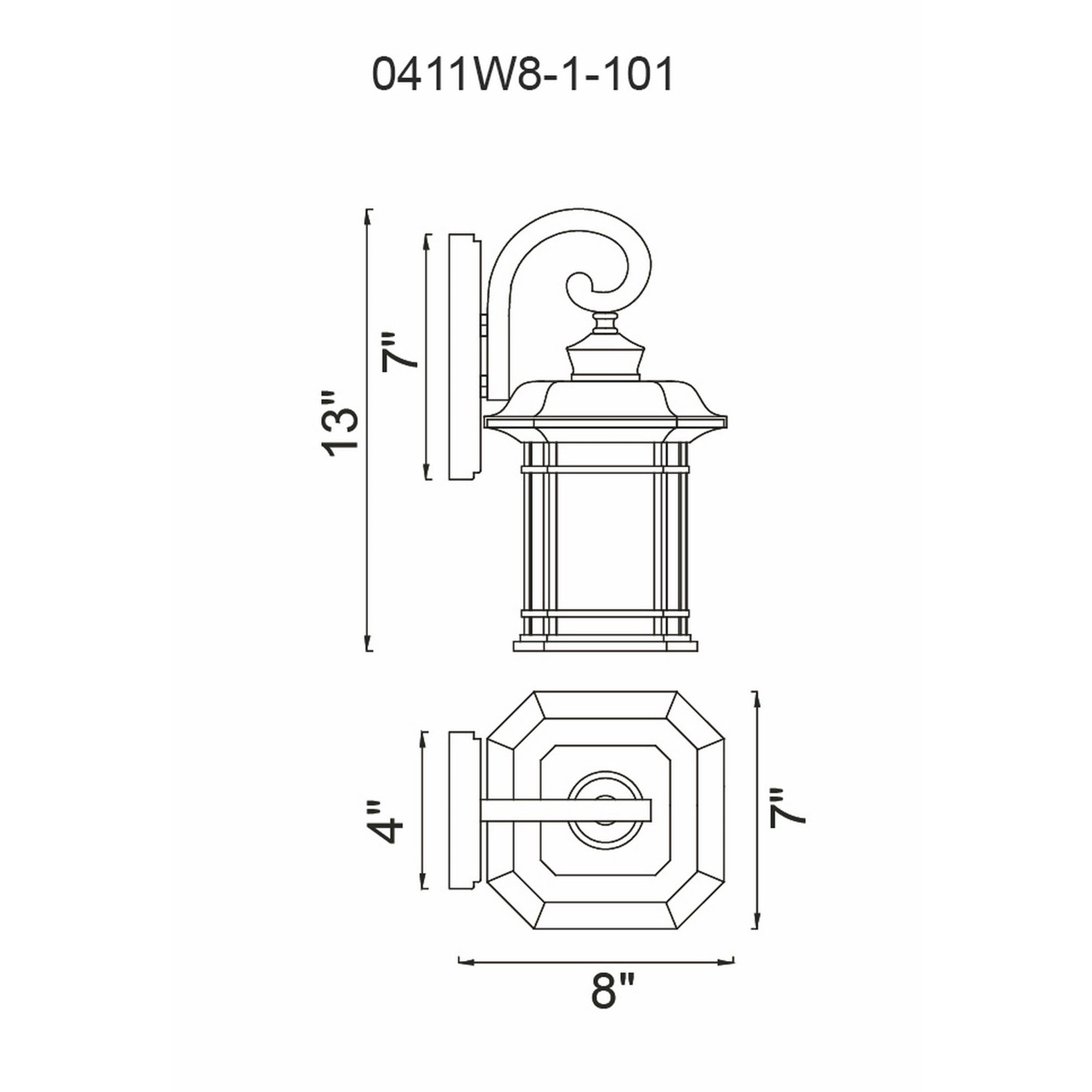 Blackburn 1 Light Black Outdoor Wall Lantern
