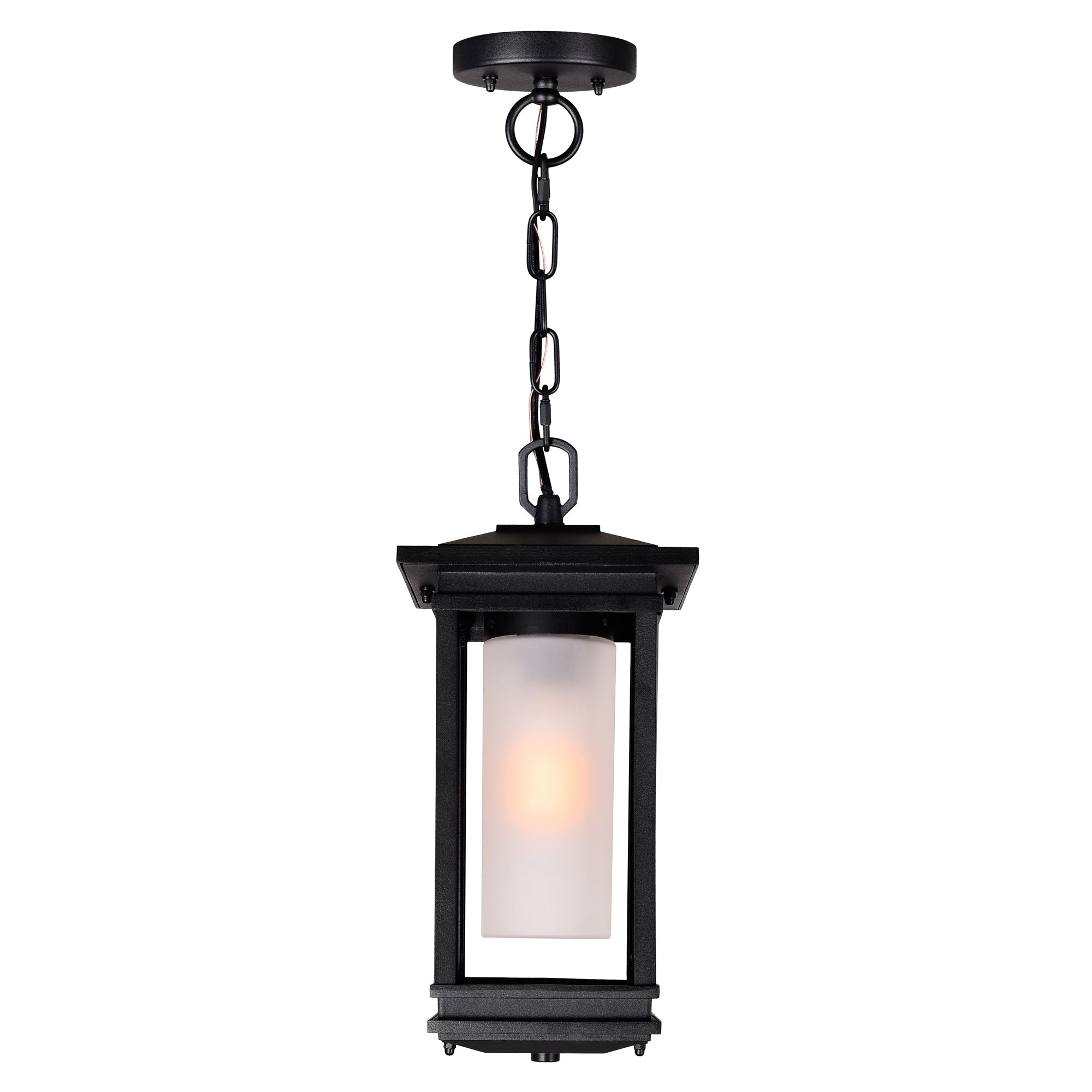 Granville 1 Light Black Outdoor Hanging Light