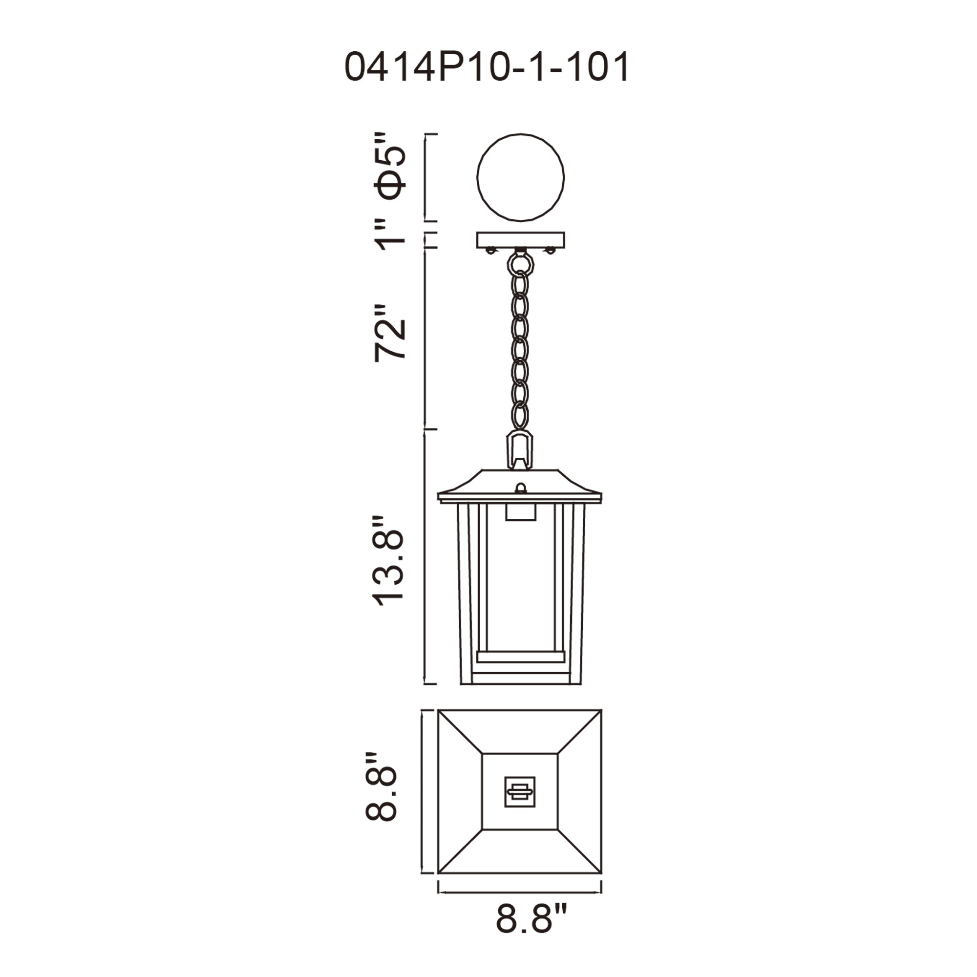 Winfield 1 Light Black Outdoor Pendant