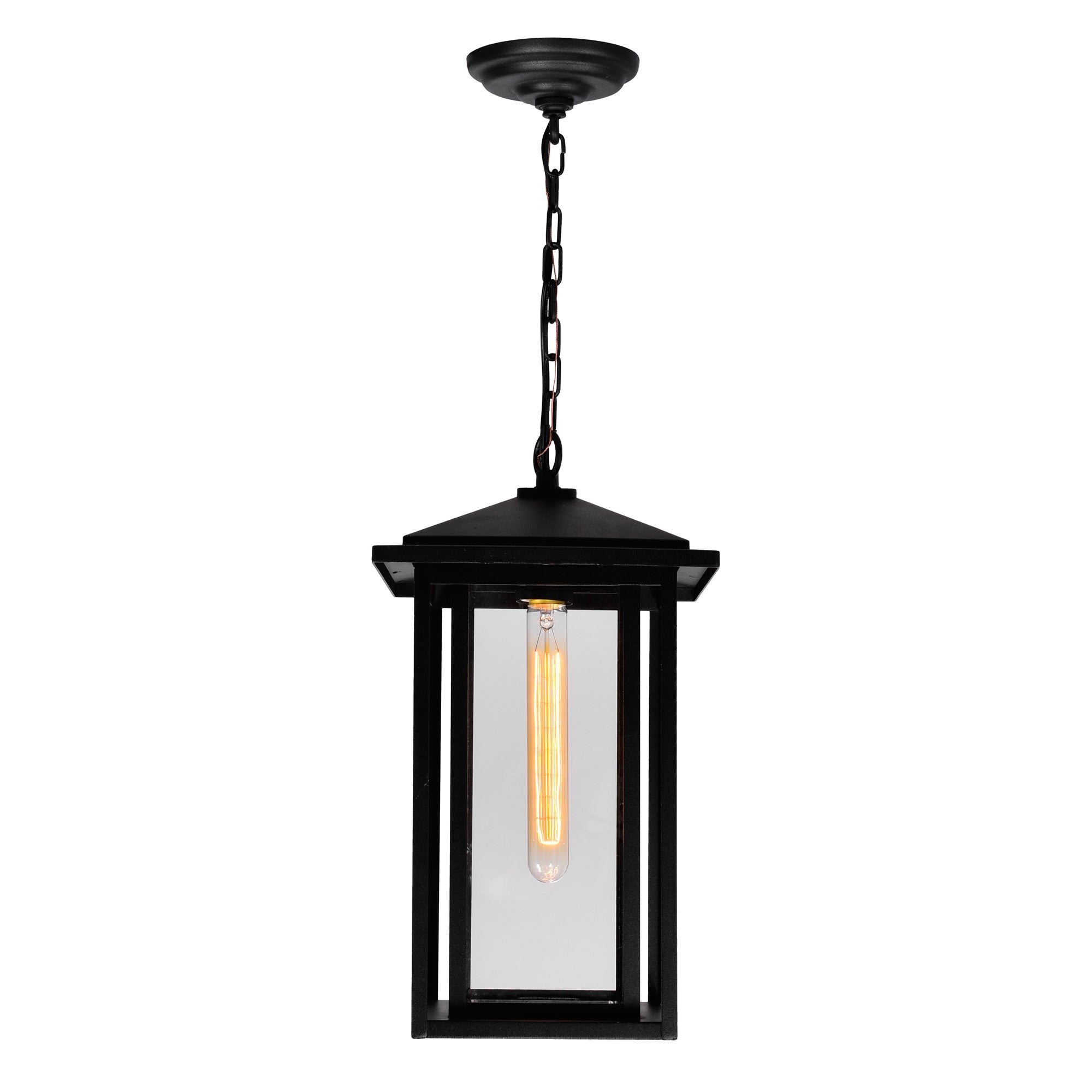 Crawford 1 Light Black Outdoor Pendant