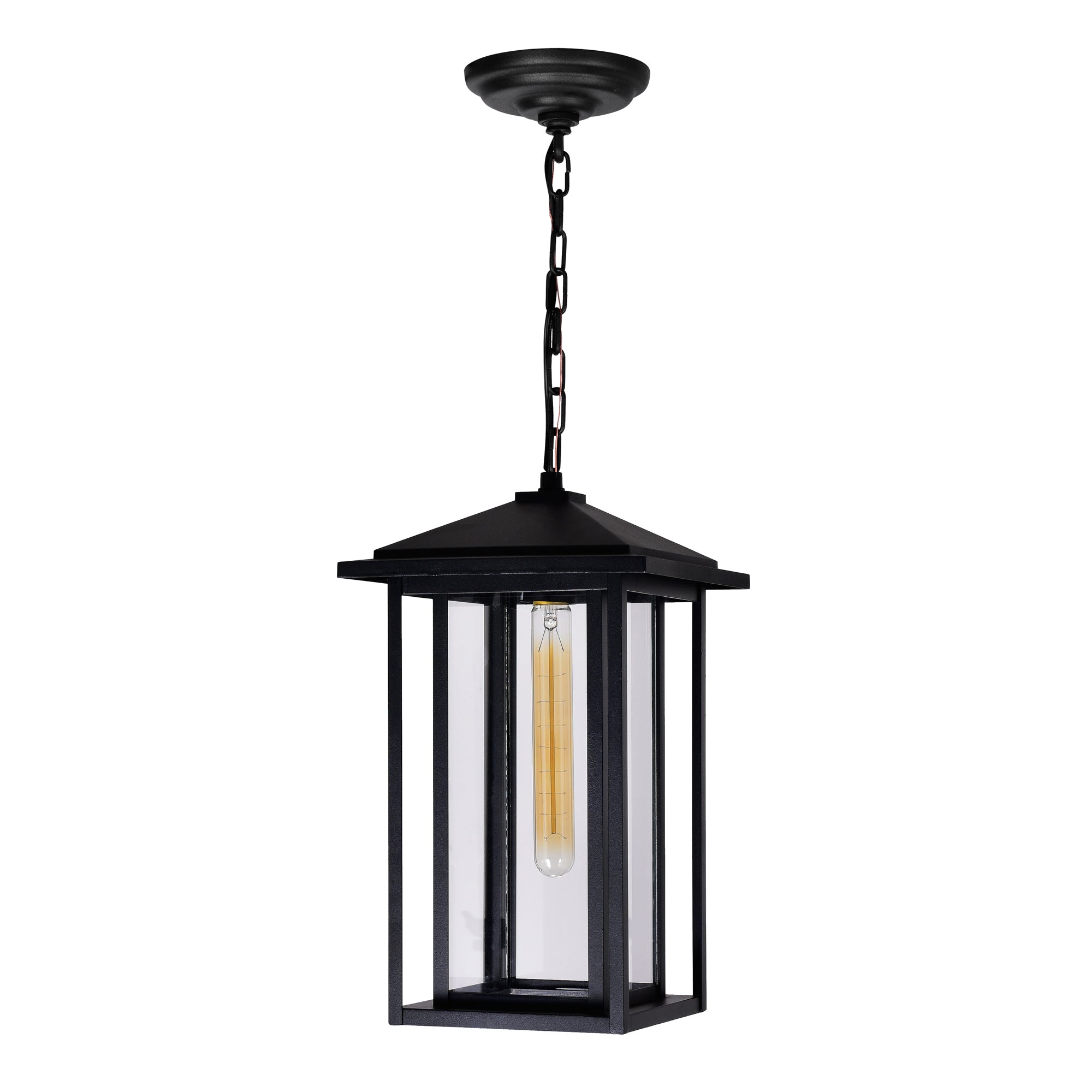 Crawford 1 Light Black Outdoor Pendant