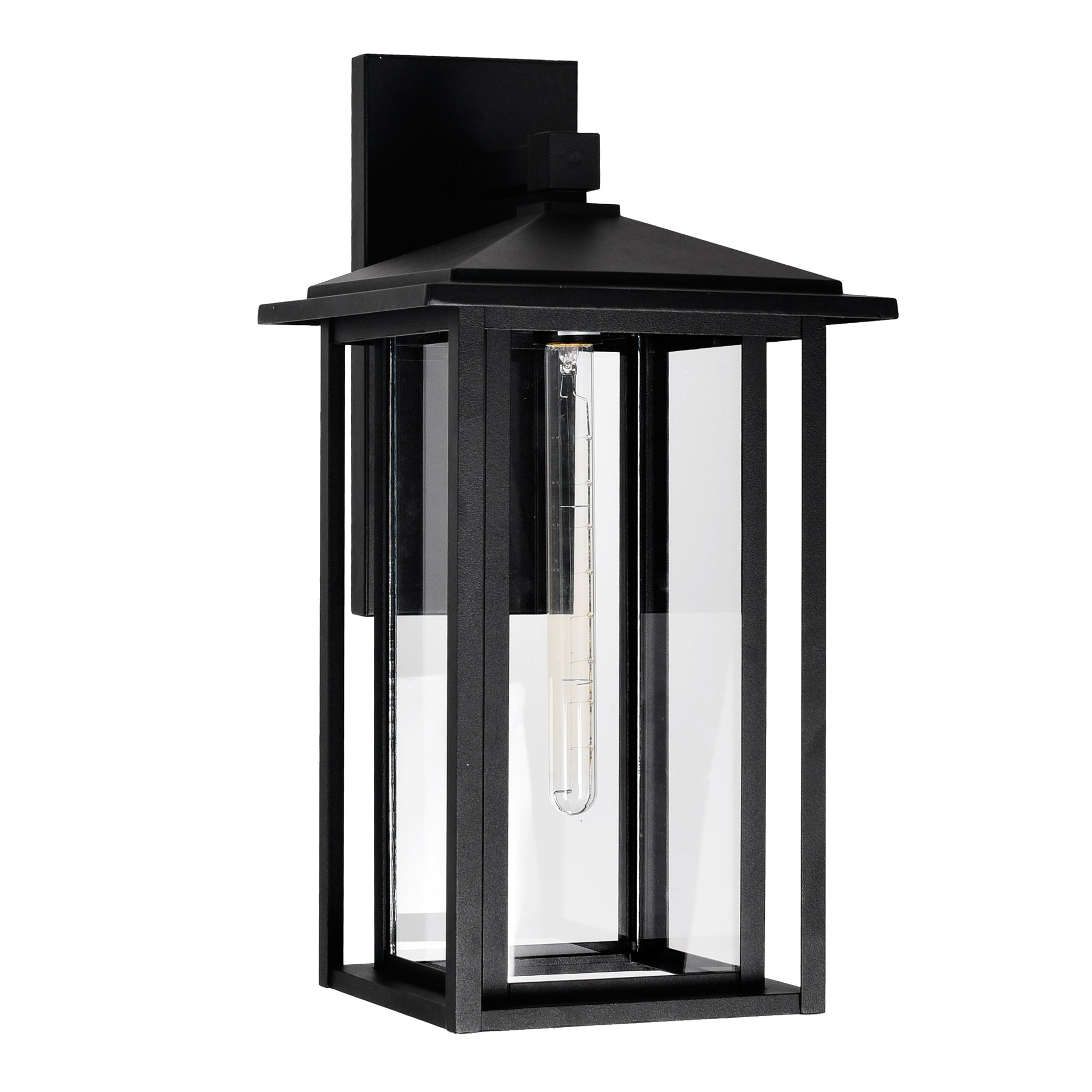 Crawford 1 Light 11in Black Outdoor Wall Light