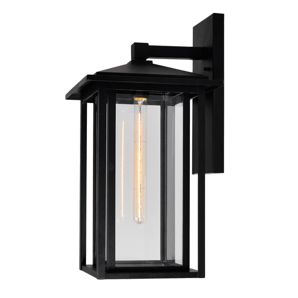 Crawford 1 Light 11in Black Outdoor Wall Light