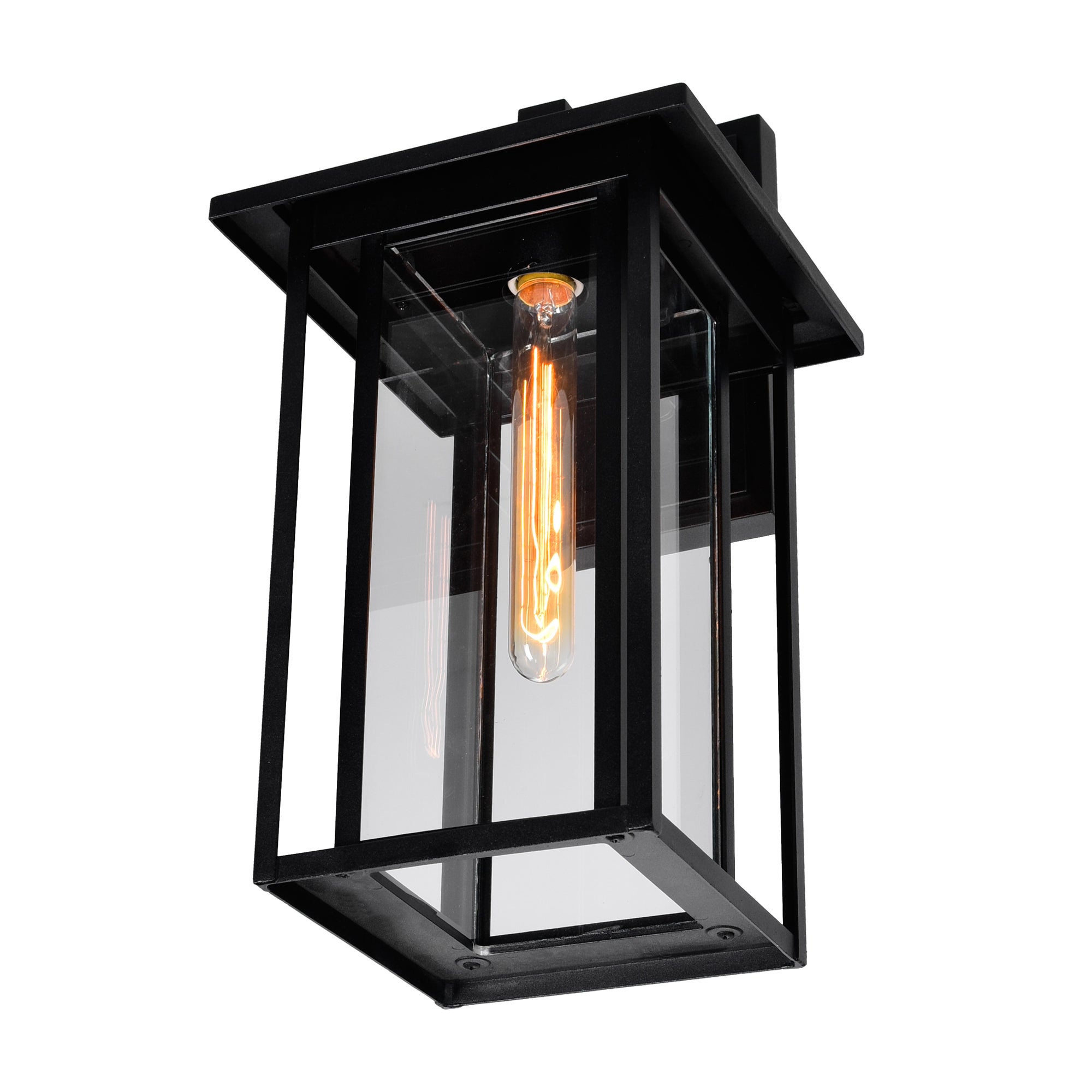 Crawford 1 Light 9in Black Outdoor Wall Light