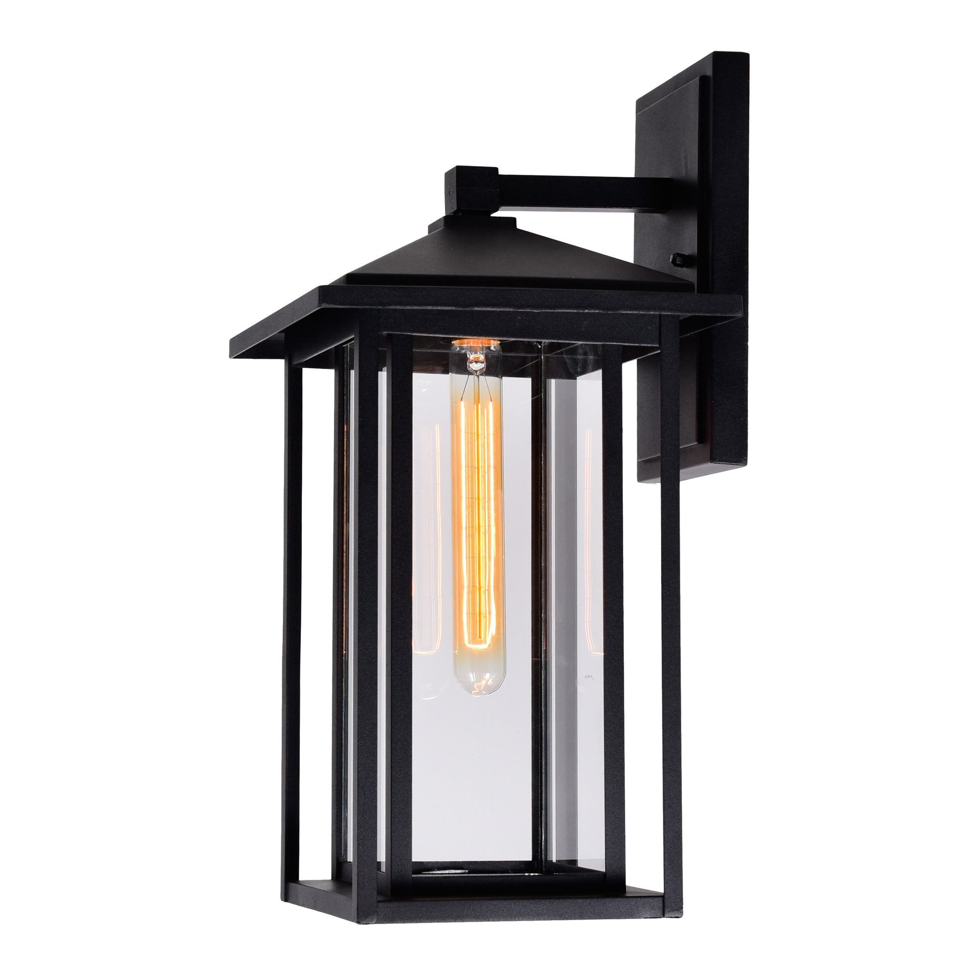 Crawford 1 Light 9in Black Outdoor Wall Light