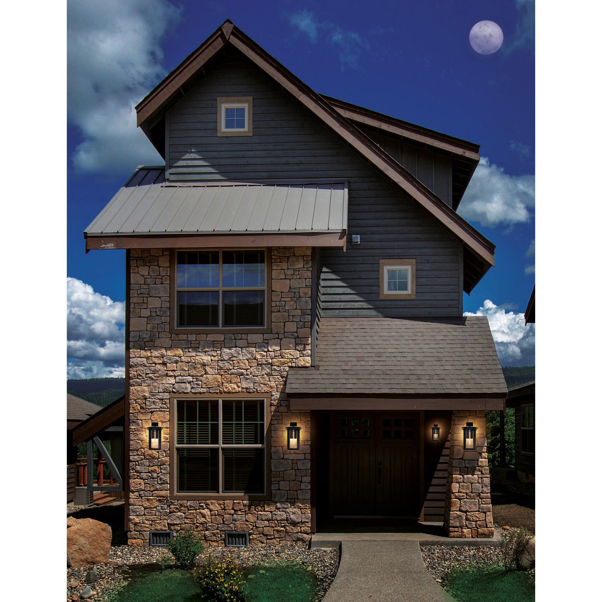 Crawford 1 Light 9in Black Outdoor Wall Light