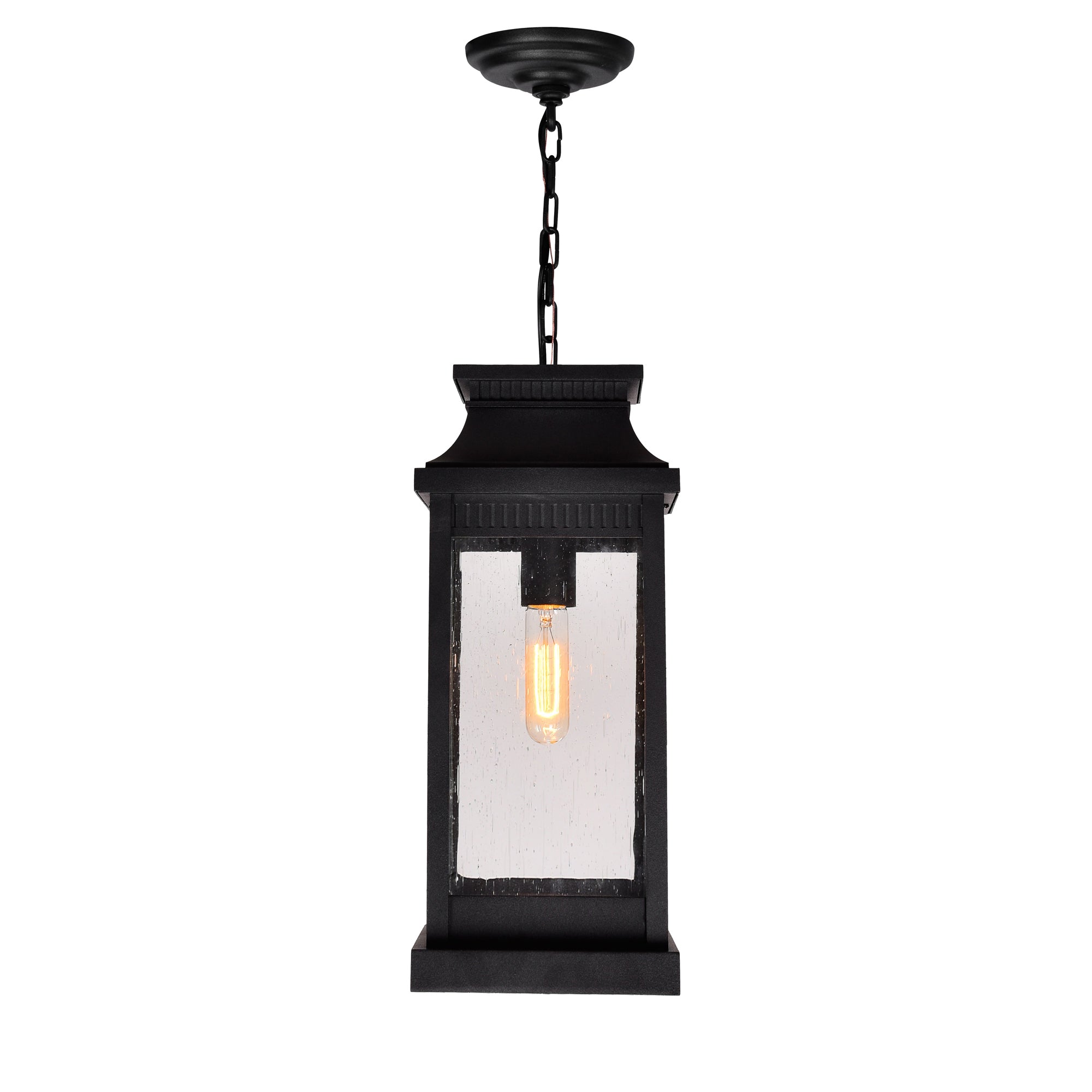 Milford 1 Light Outdoor Black Pendant