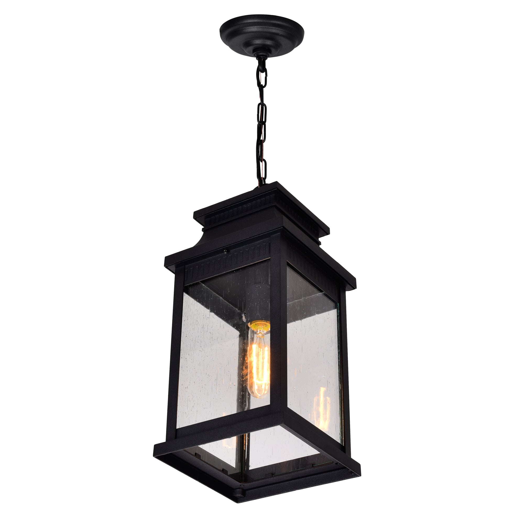 Milford 1 Light Outdoor Black Pendant