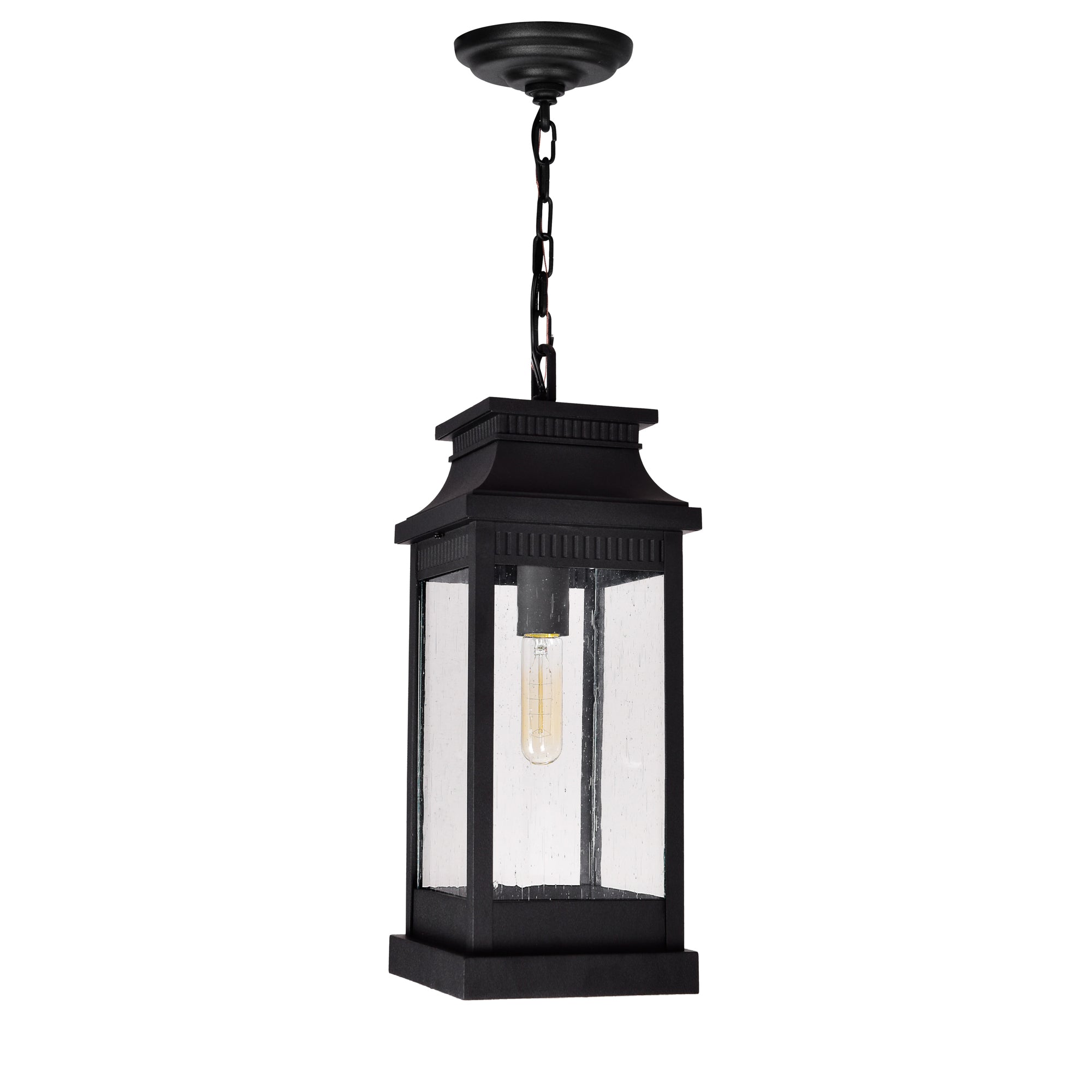 Milford 1 Light Outdoor Black Pendant