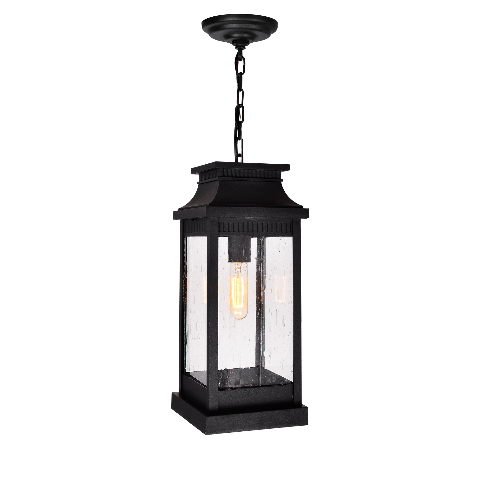 Milford 1 Light Outdoor Black Pendant