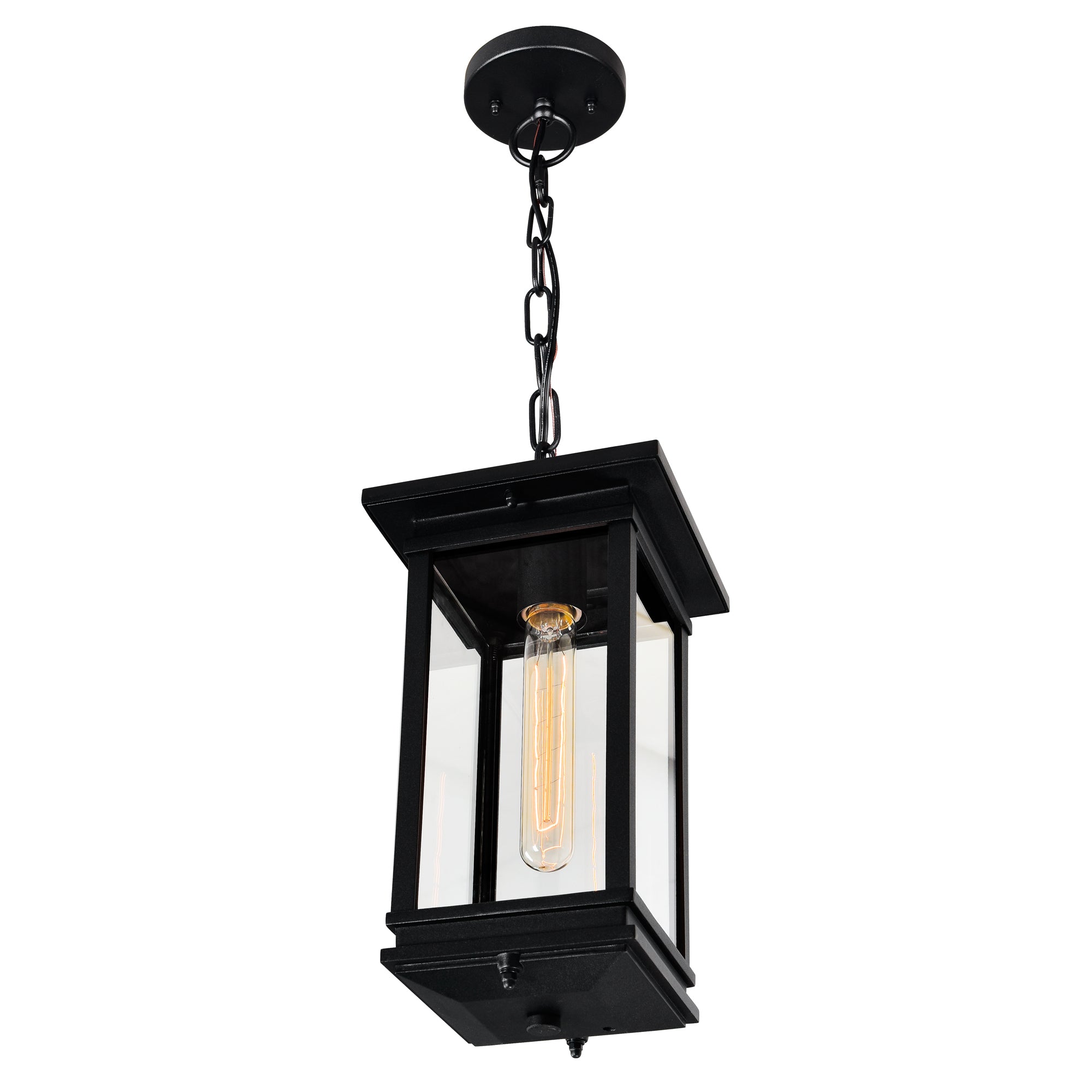 Oakwood 1 Light Outdoor Black Pendant