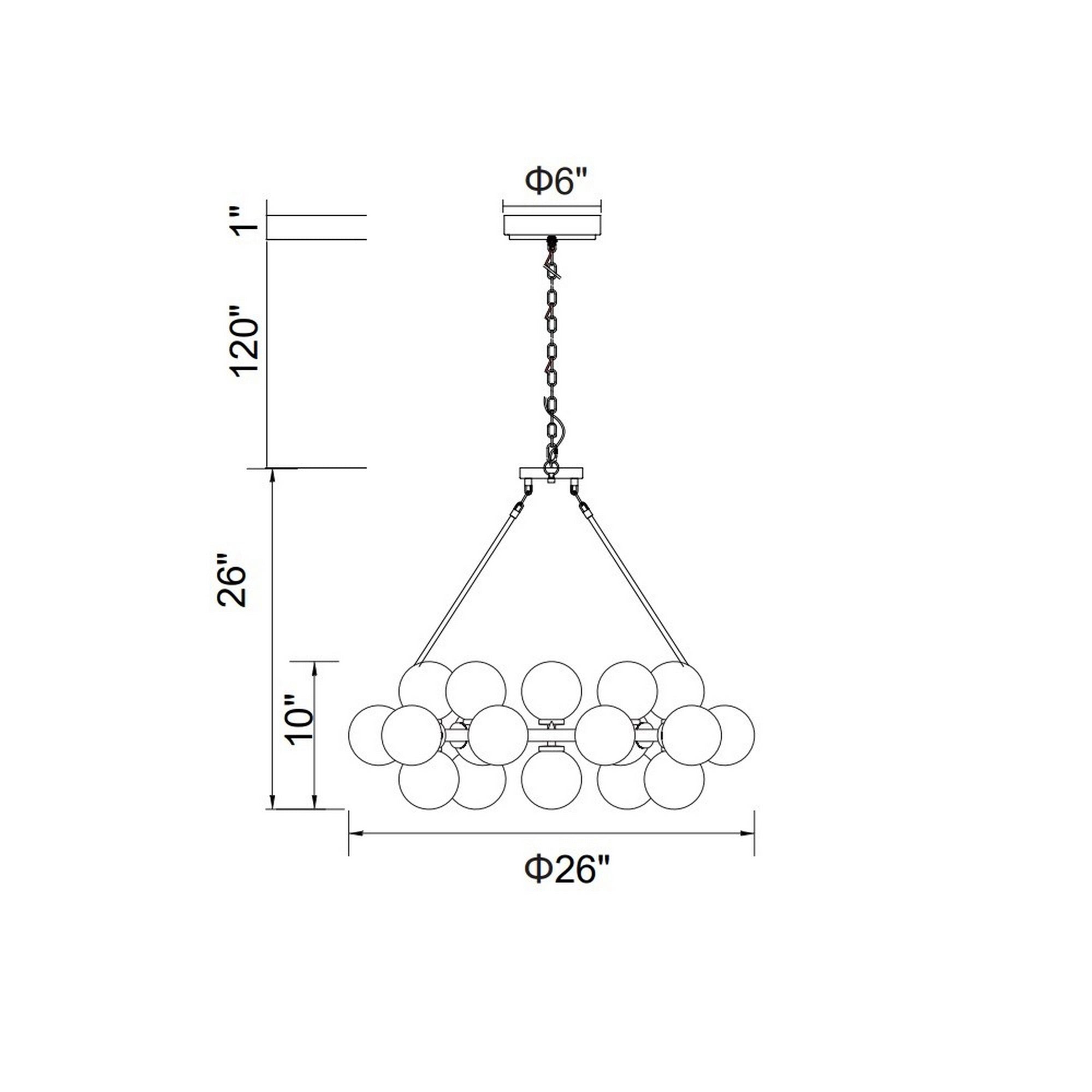 Arya 25 Light Satin Gold Chandelier