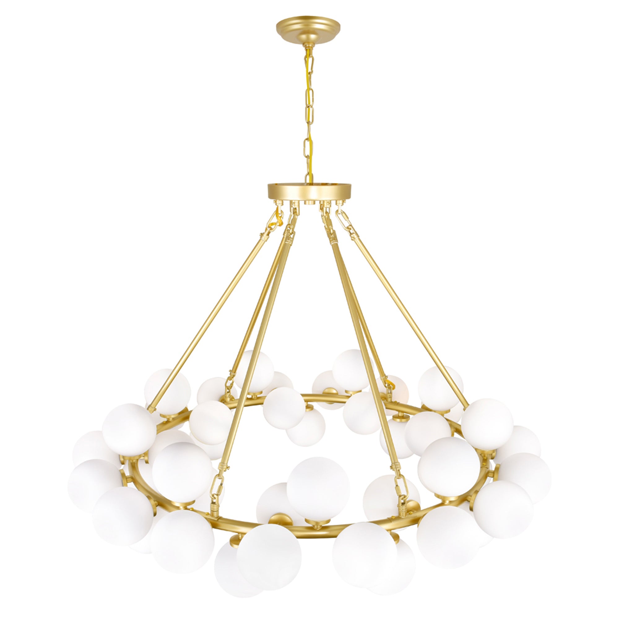 Arya 45 Light Satin Gold Chandelier