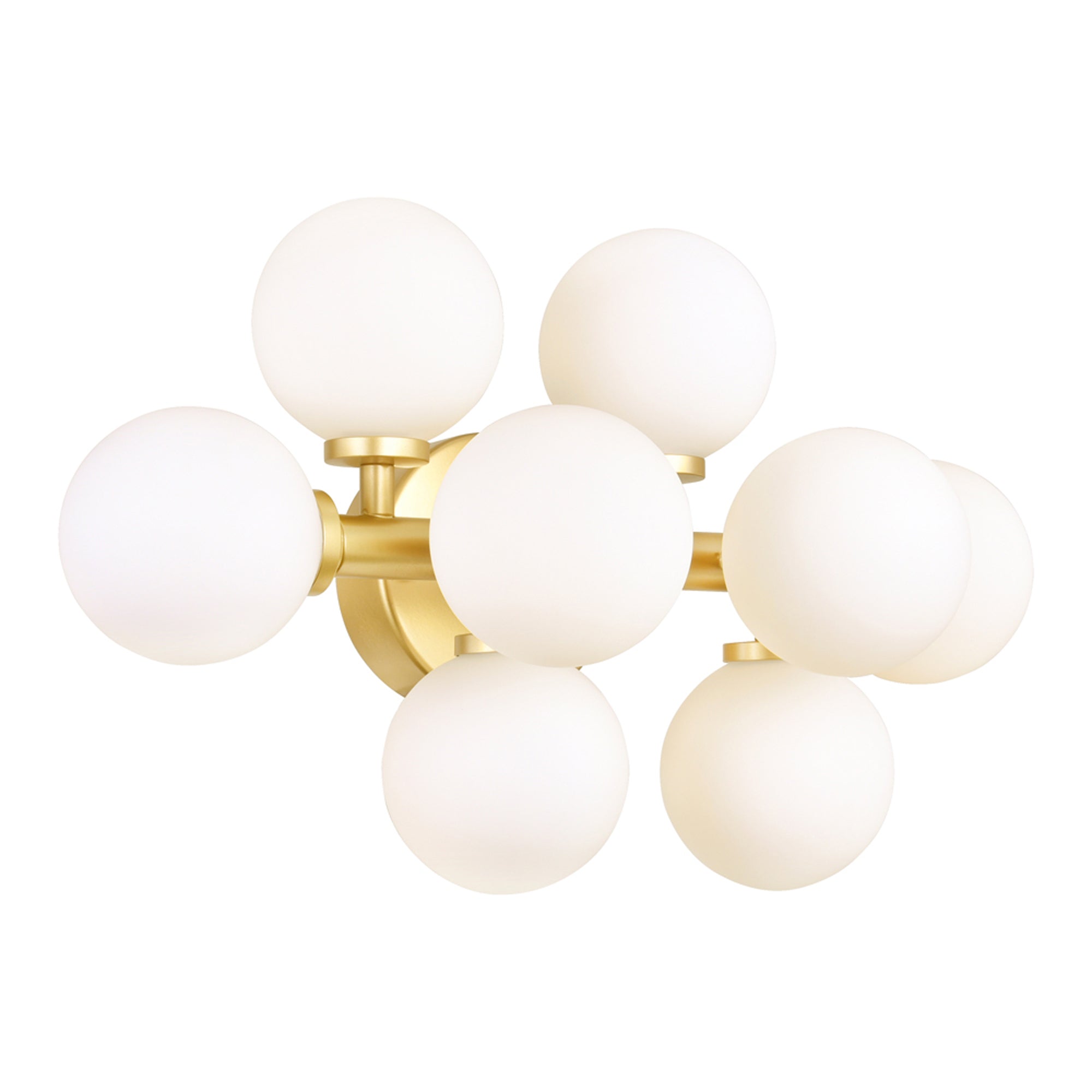 Arya 8 Light Satin Gold Wall Sconce