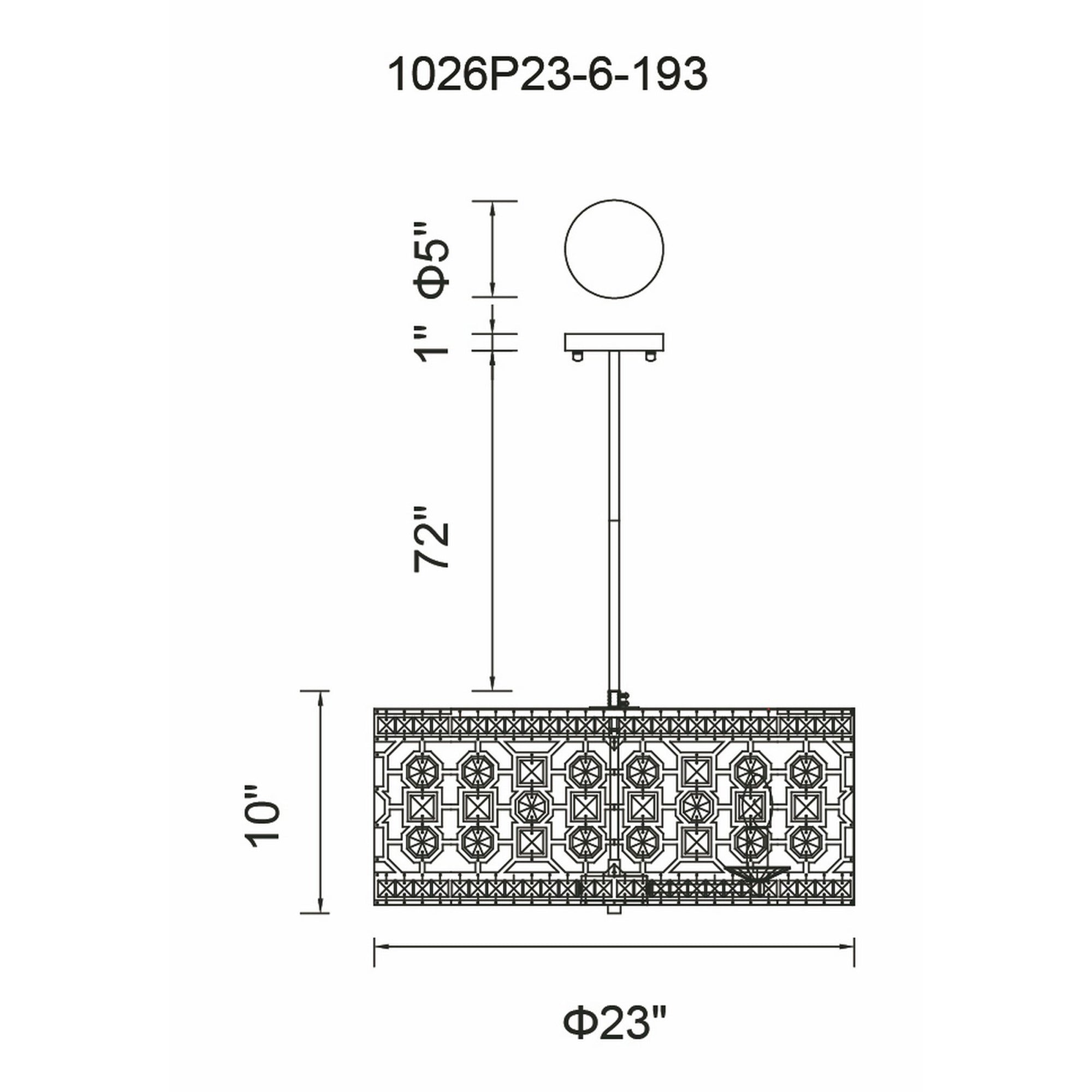 Belinda 6 Light Champagne Chandelier