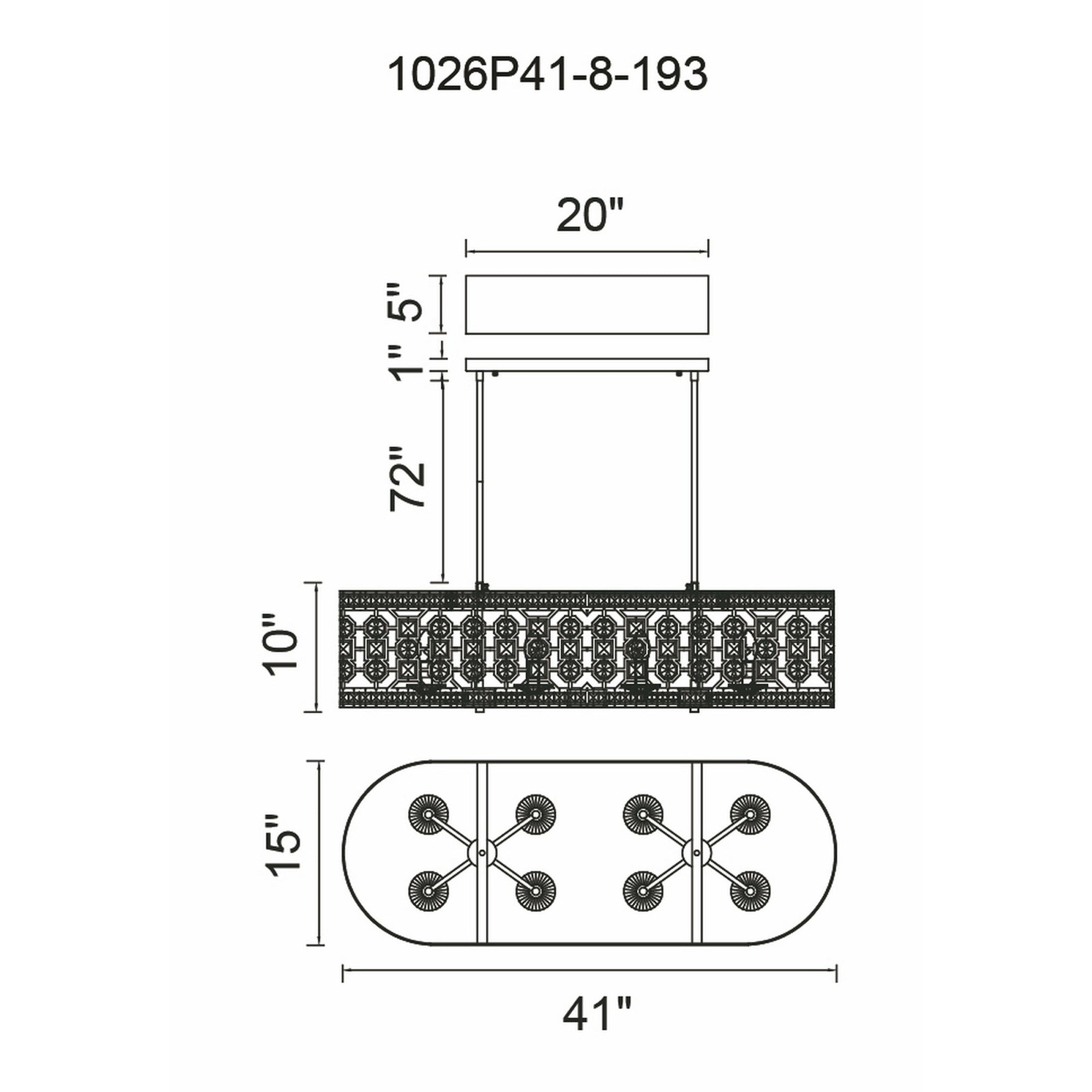 Belinda 8 Light Champagne Chandelier