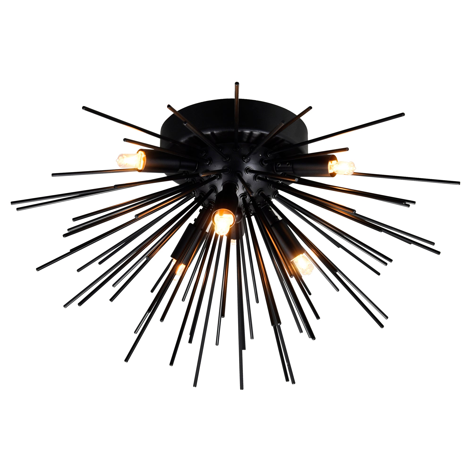 Savannah 6 Light 20in Black Flush Mount