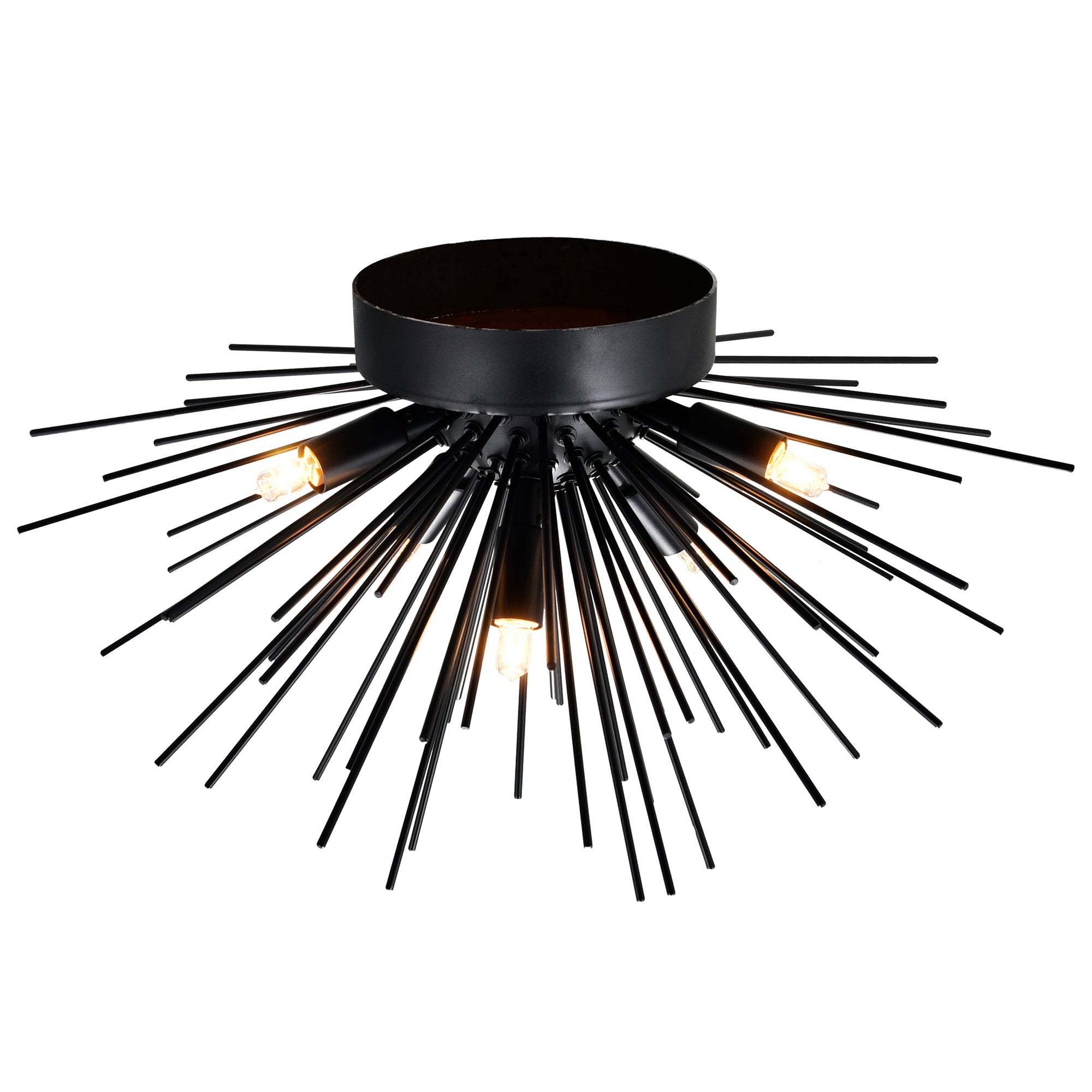 Savannah 6 Light 20in Black Flush Mount