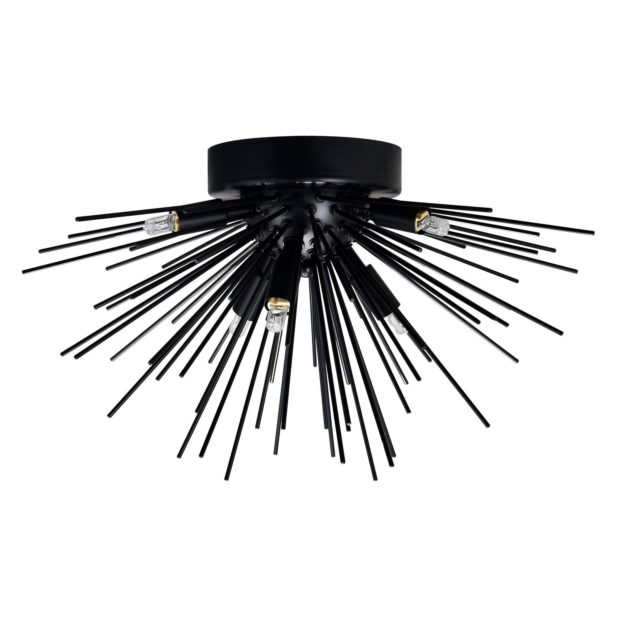 Savannah 6 Light 20in Black Flush Mount