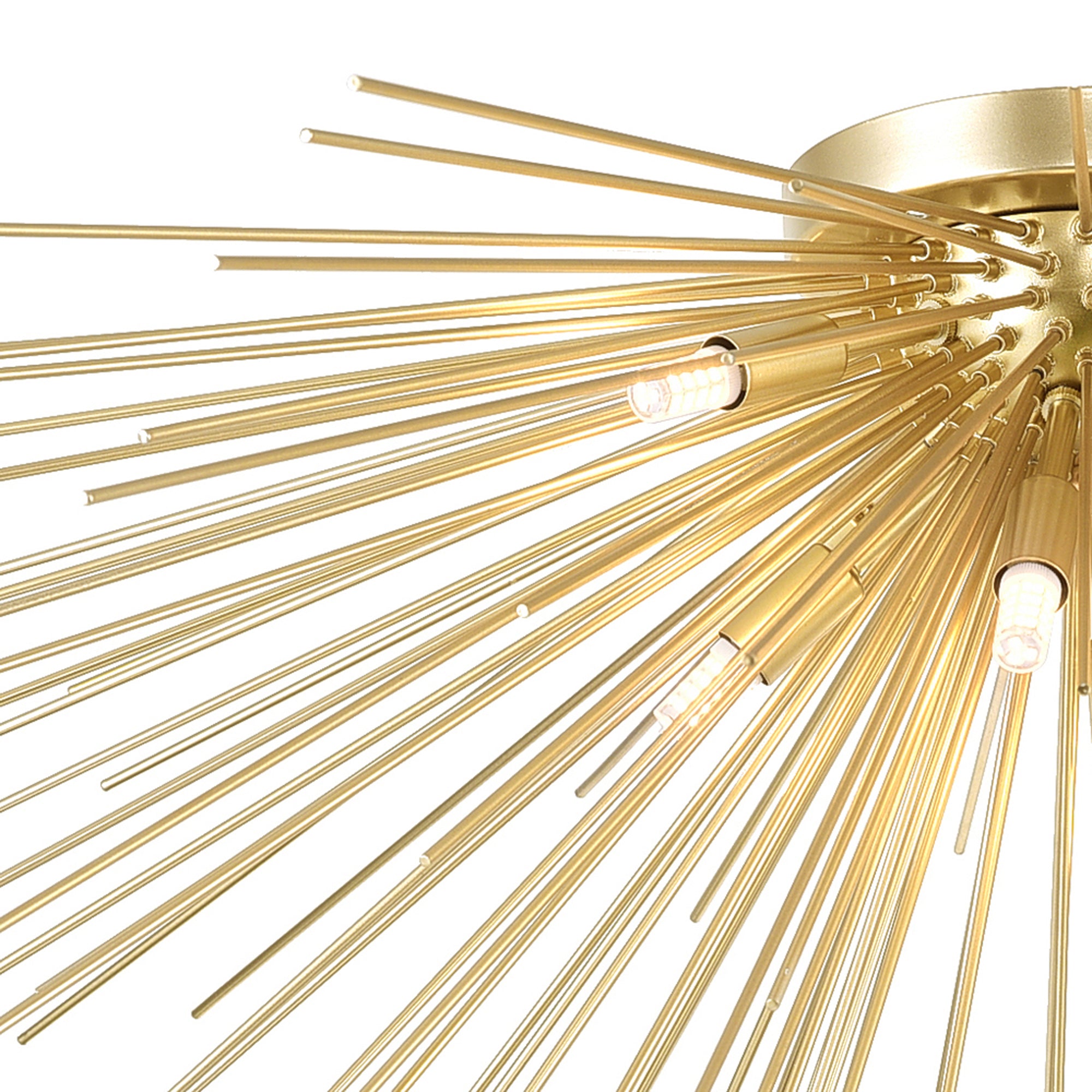 Savannah 8 Light 40in Gold Leaf Flush Mount