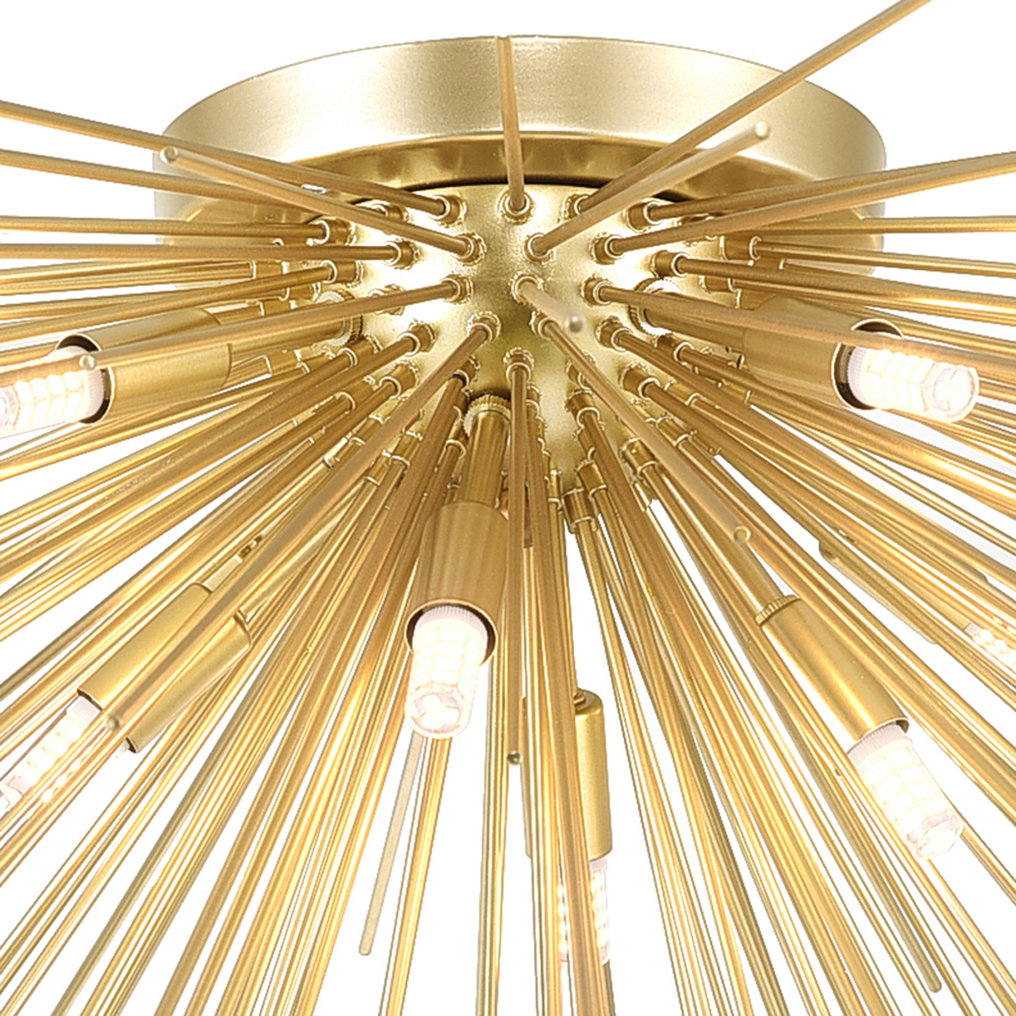 Savannah 8 Light 40in Gold Leaf Flush Mount