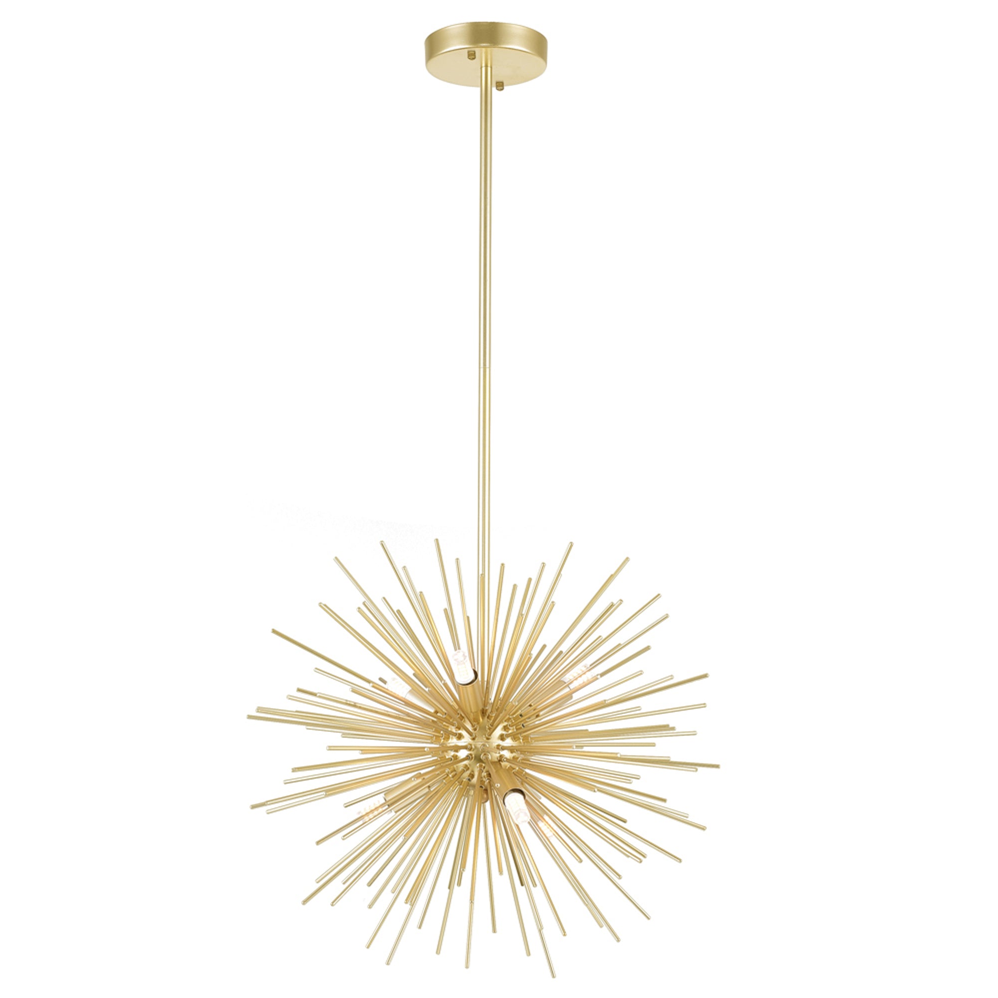 Savannah 6 Light 16in Gold Leaf Chandelier
