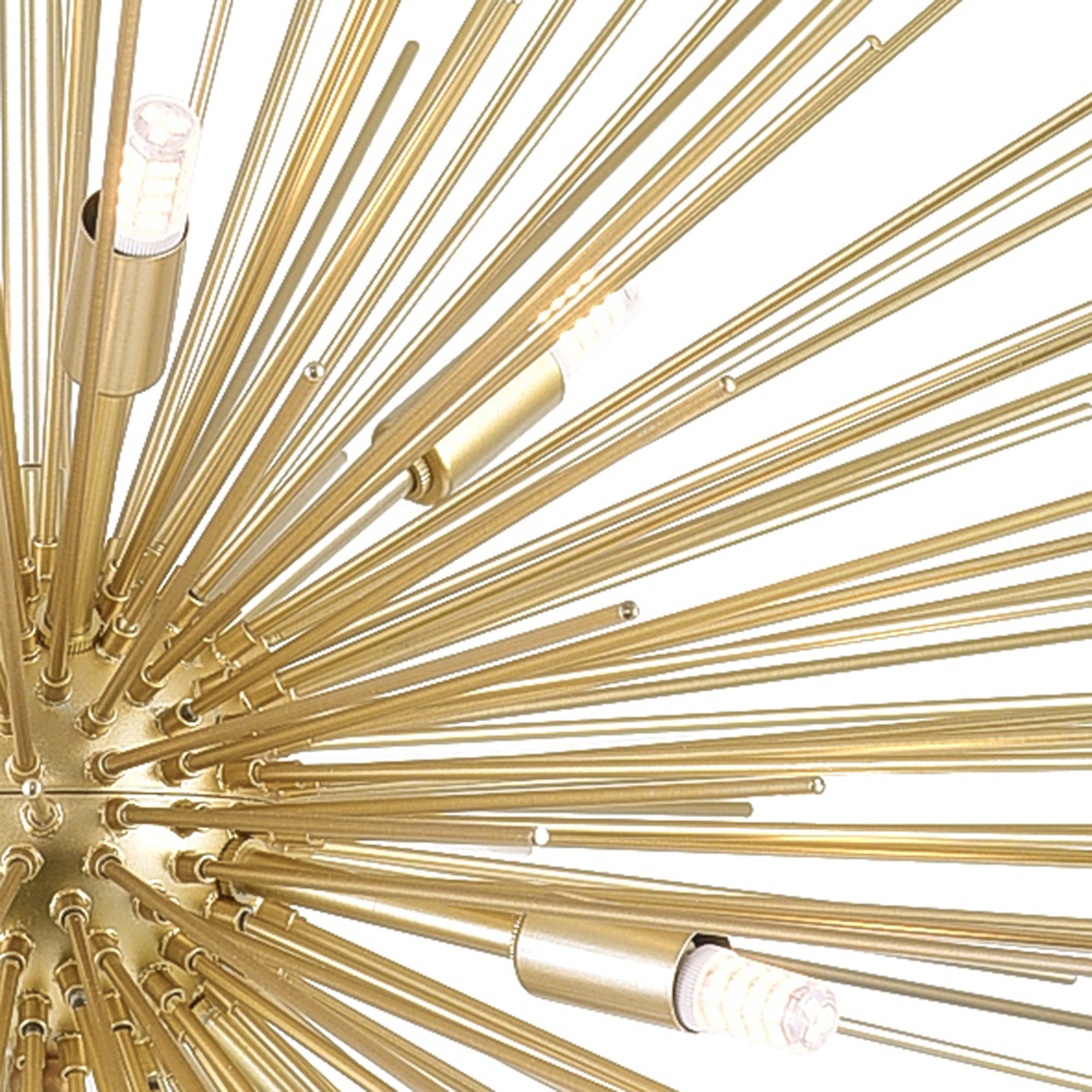 Savannah 9 Light 33in Gold Leaf Chandelier