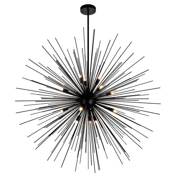 Savannah 14 Light 40in Black Chandelier