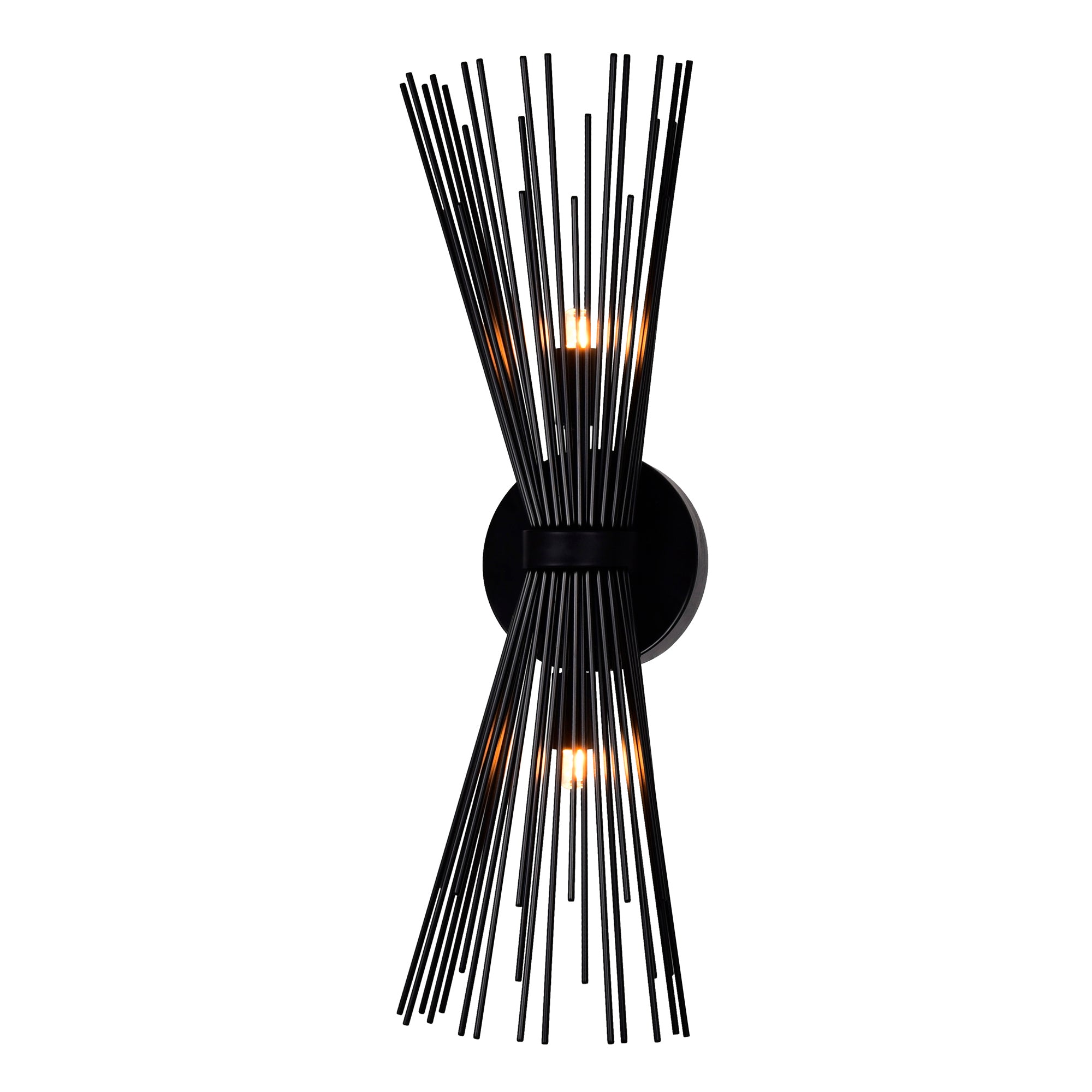 Savannah 2 Light 8in Black Wall Sconce