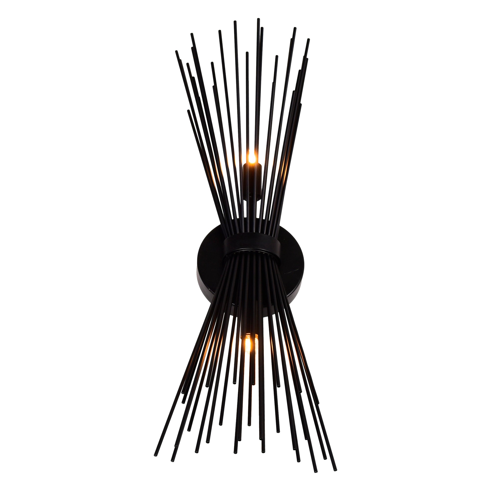 Savannah 2 Light 8in Black Wall Sconce