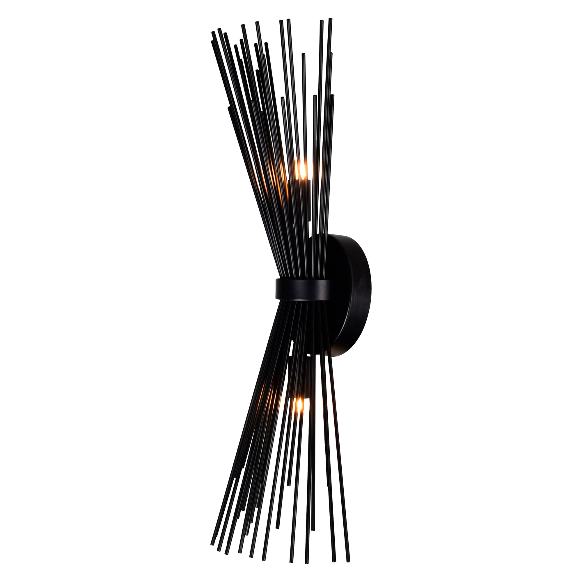Savannah 2 Light 8in Black Wall Sconce