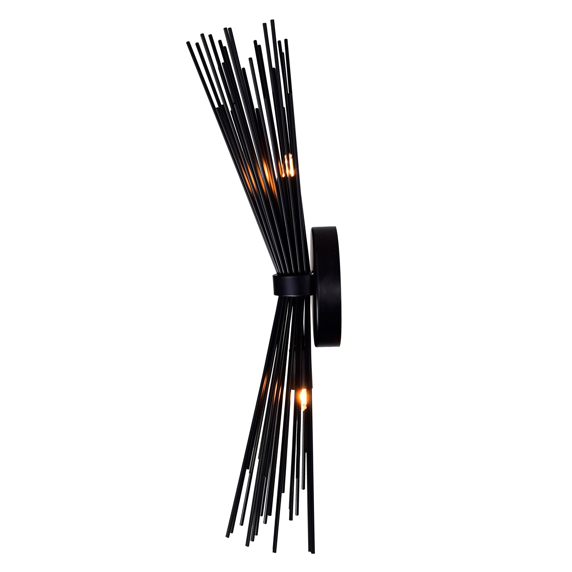 Savannah 2 Light 8in Black Wall Sconce