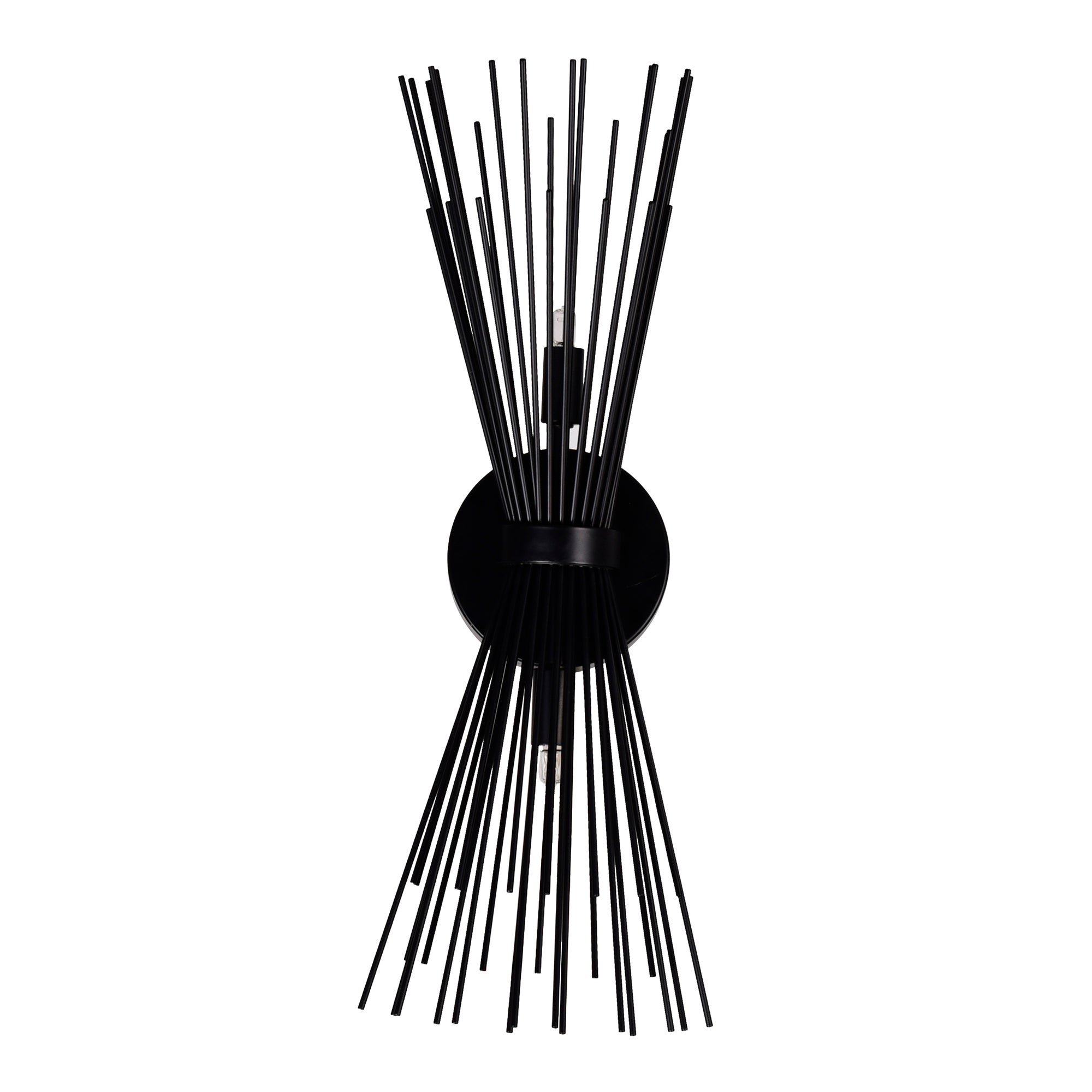 Savannah 2 Light 8in Black Wall Sconce