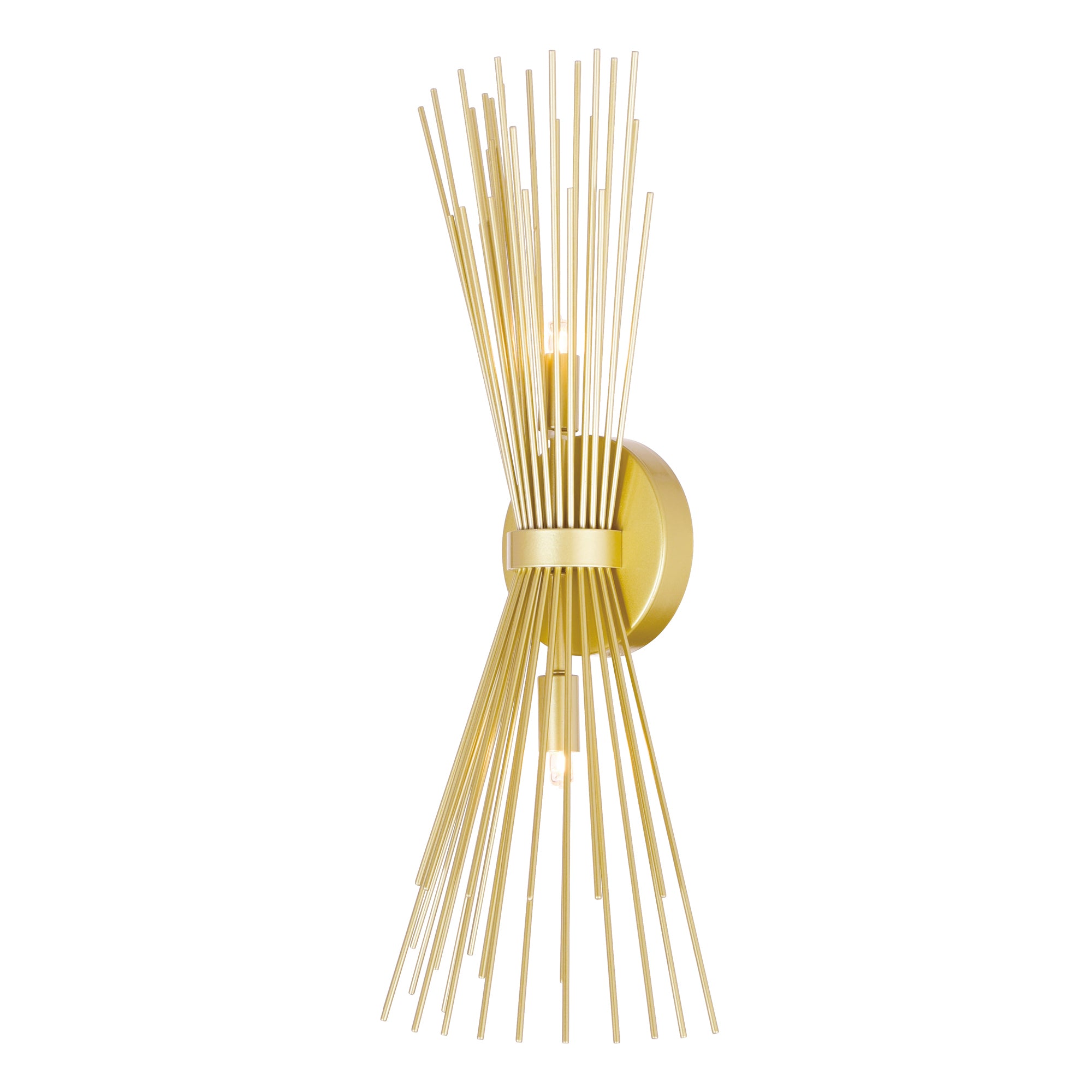 Savannah 2 Light 8in Gold Leaf Wall Sconce