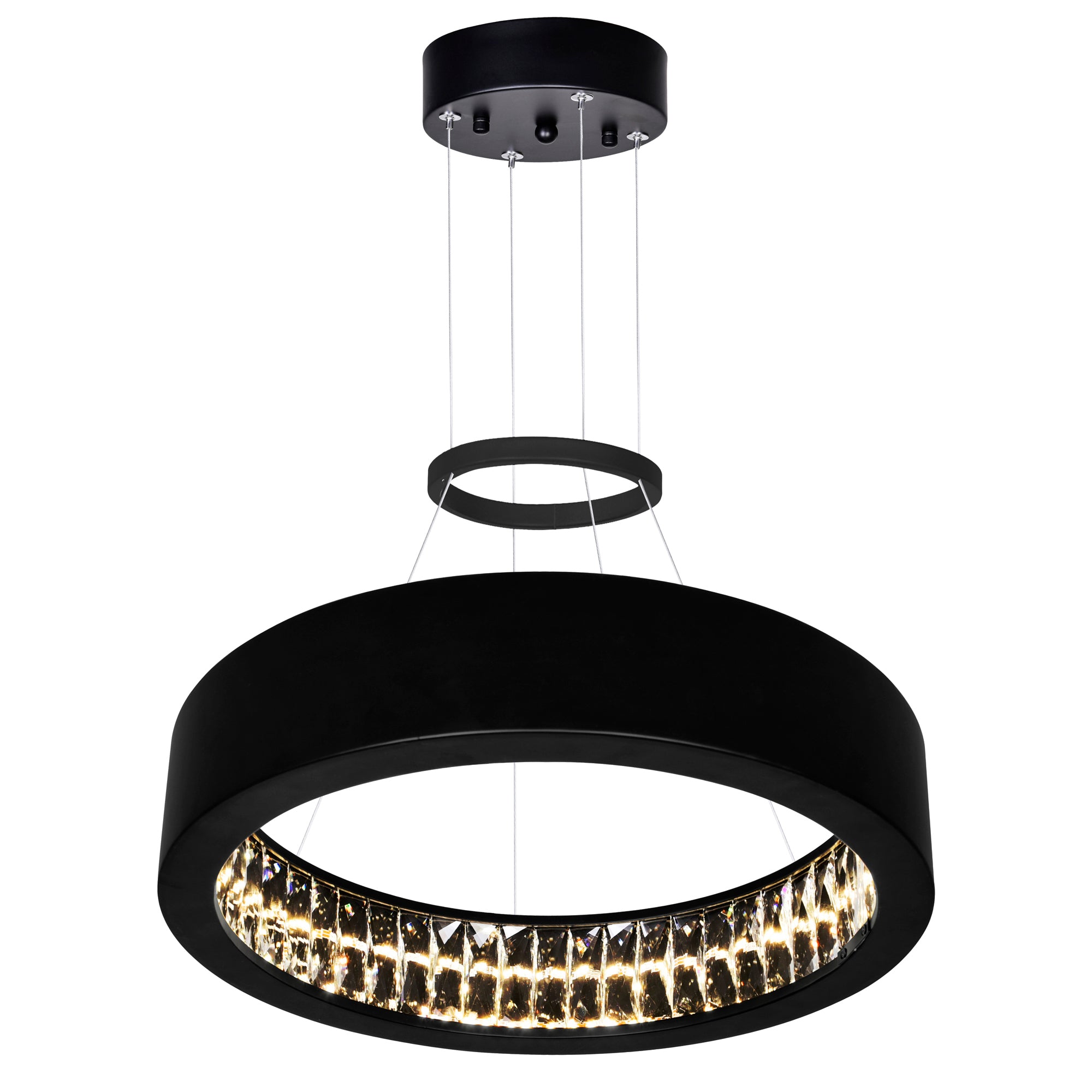 Rosalina LED Chandelier With Matte Black Finish
