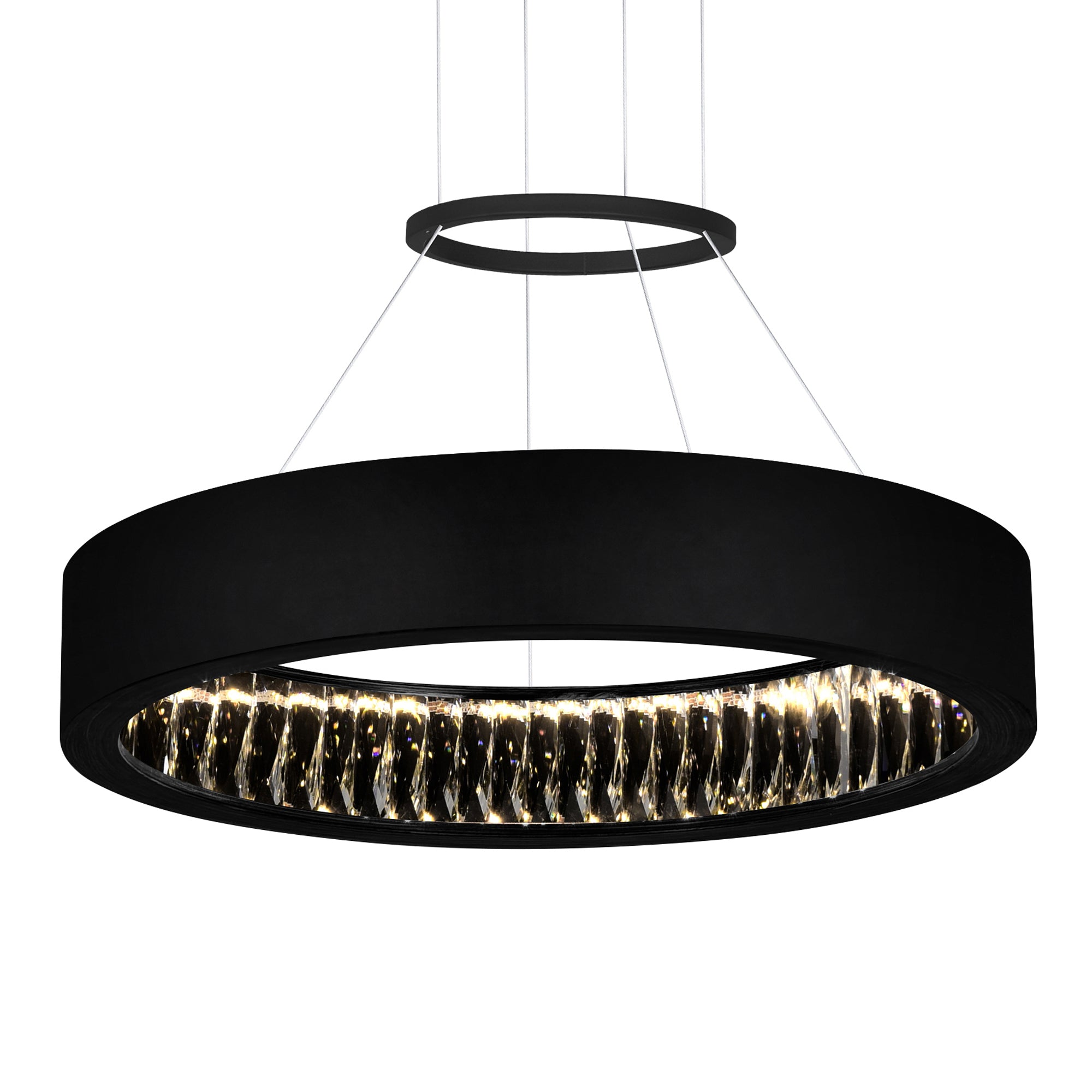 Rosalina Integrated LED 20in Matte Black Chandelier
