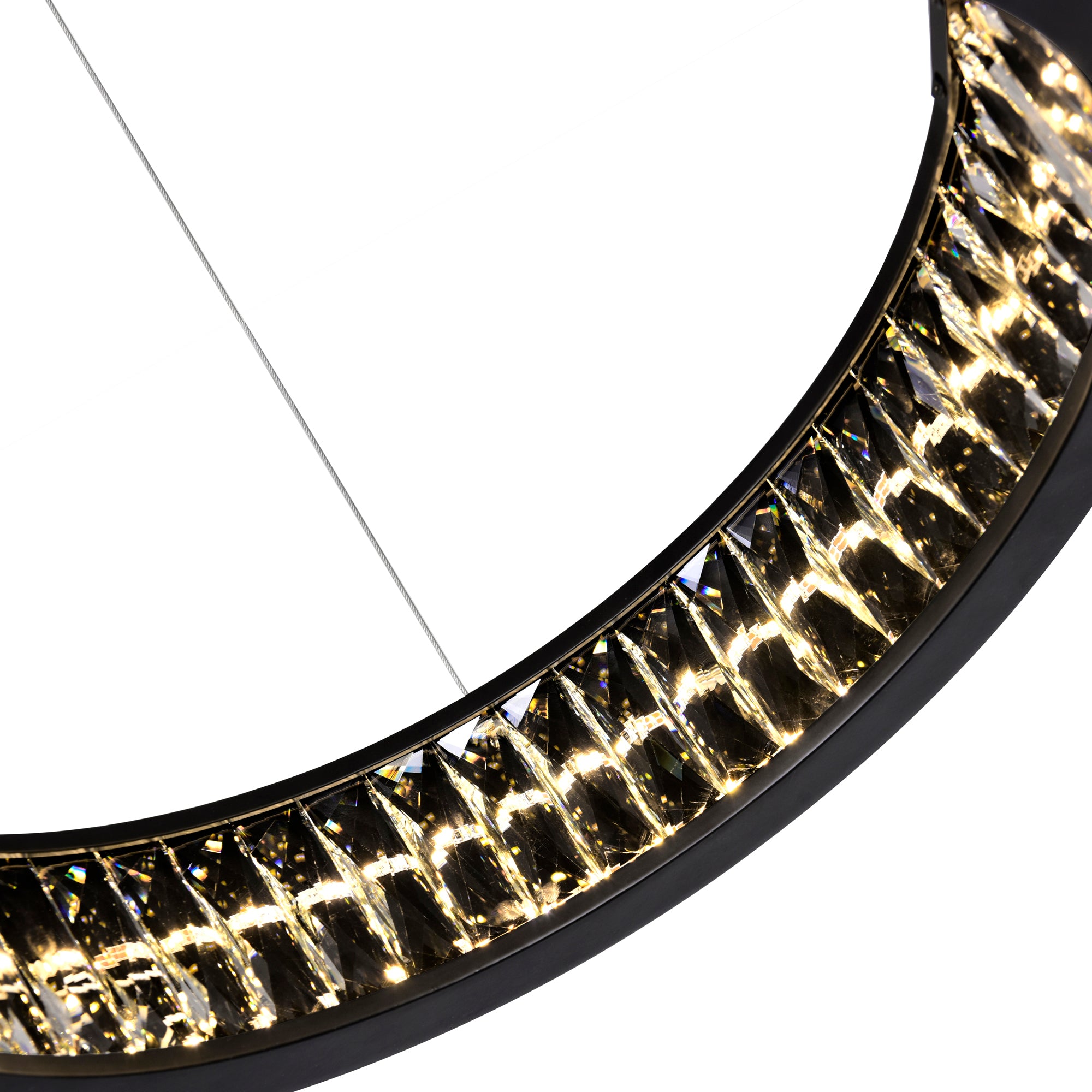 Rosalina Integrated LED 20in Matte Black Chandelier