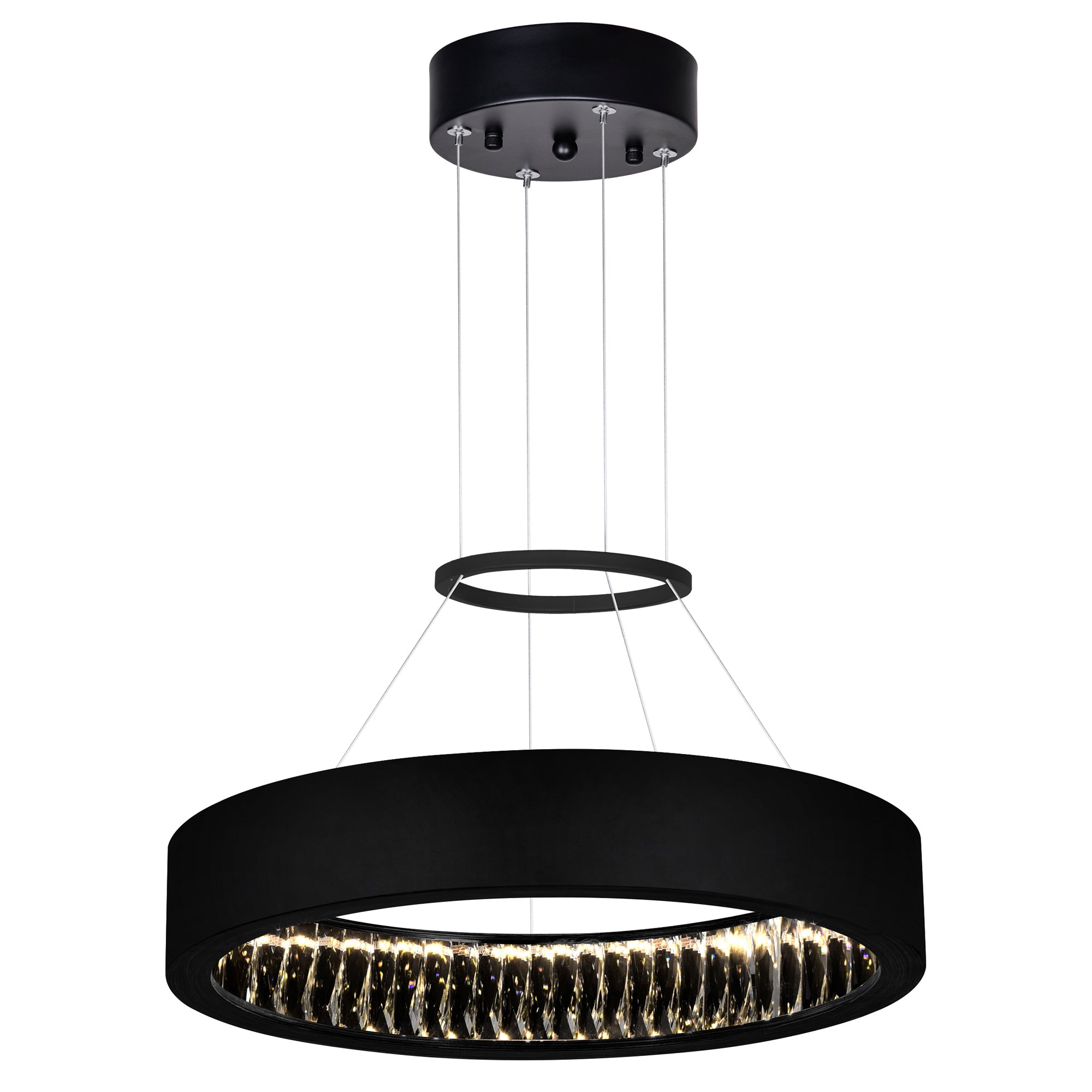Rosalina Integrated LED 20in Matte Black Chandelier