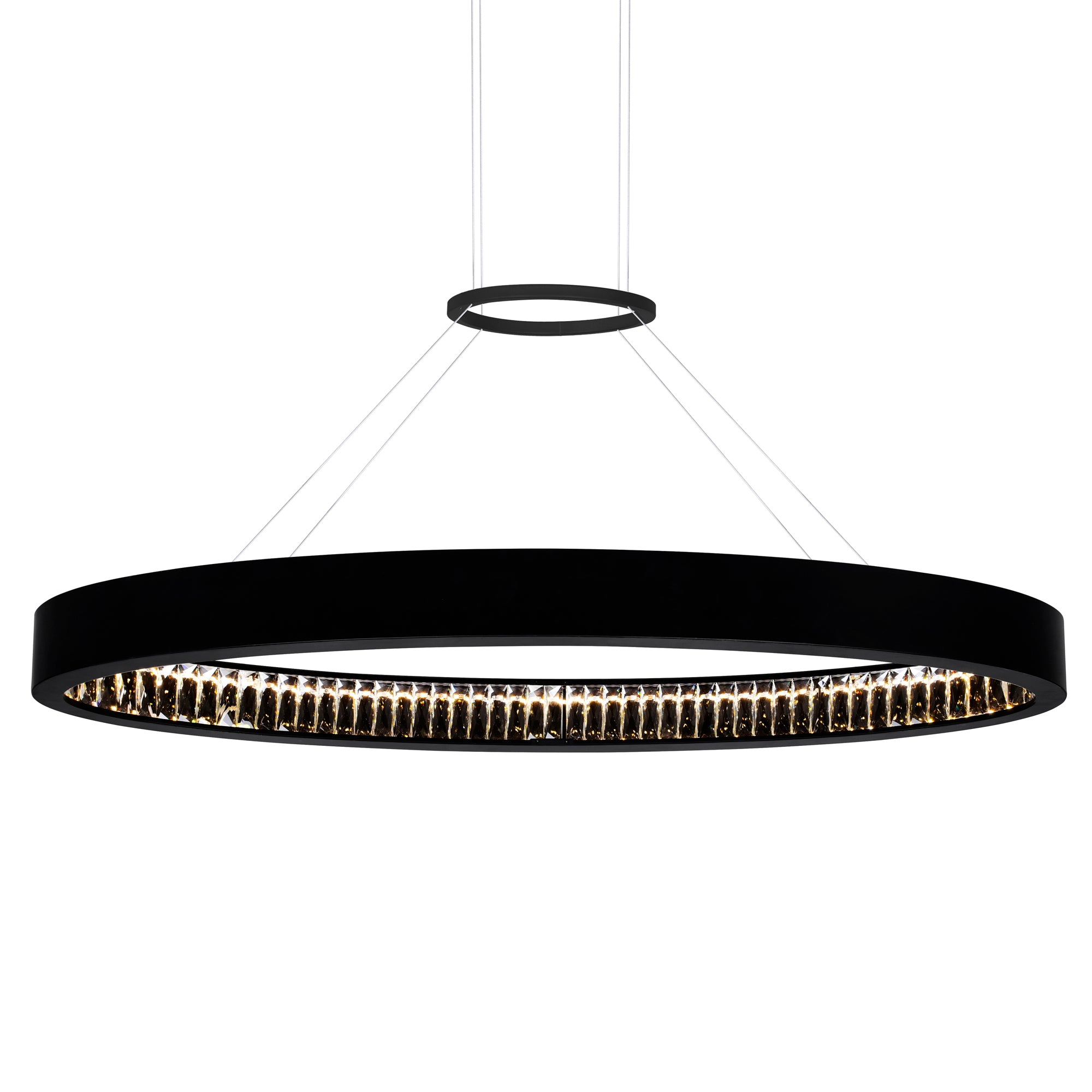 Rosalina Integrated LED 42in Matte Black Chandelier