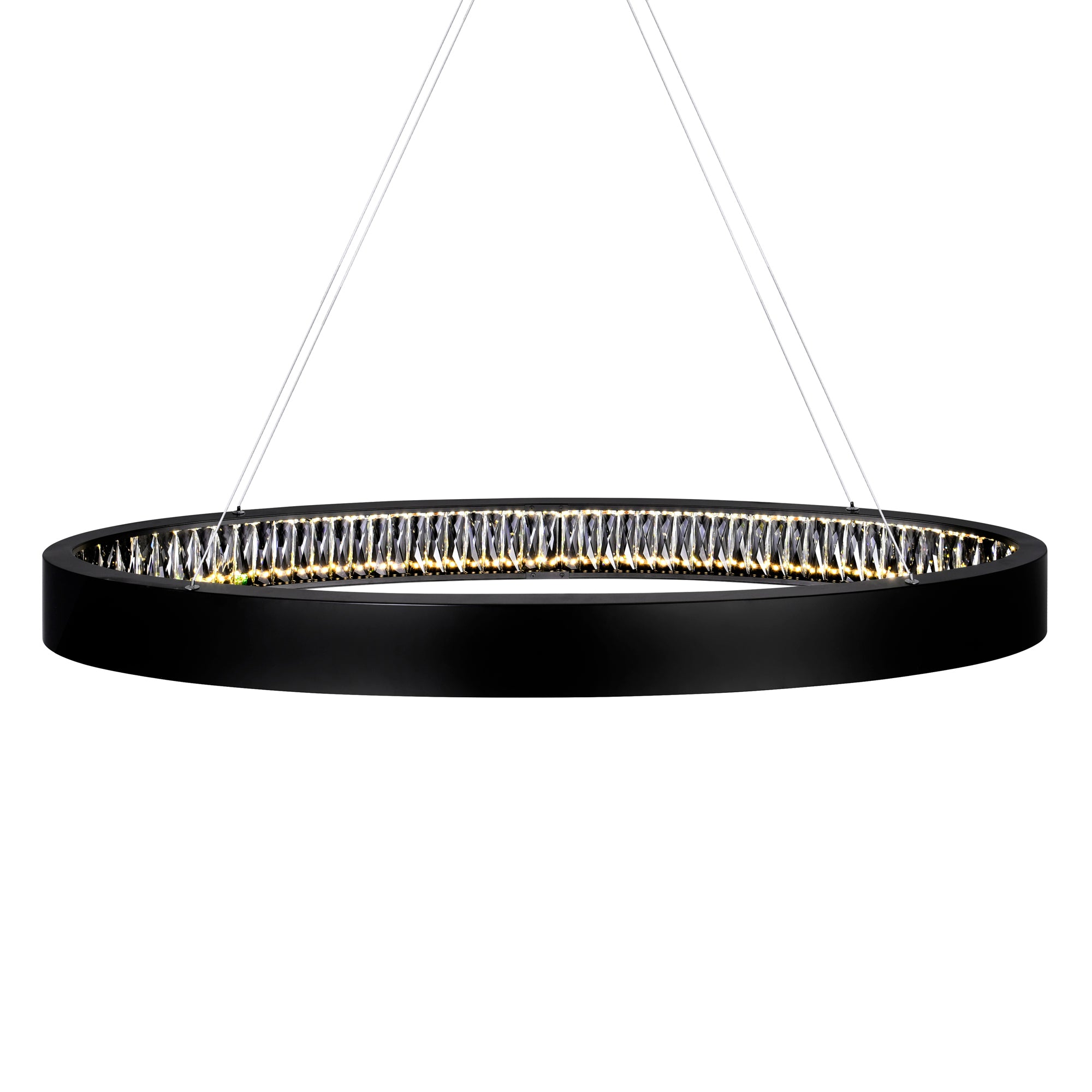 Rosalina Integrated LED 42in Matte Black Chandelier