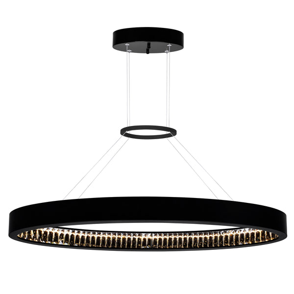Rosalina Integrated LED 42in Matte Black Chandelier