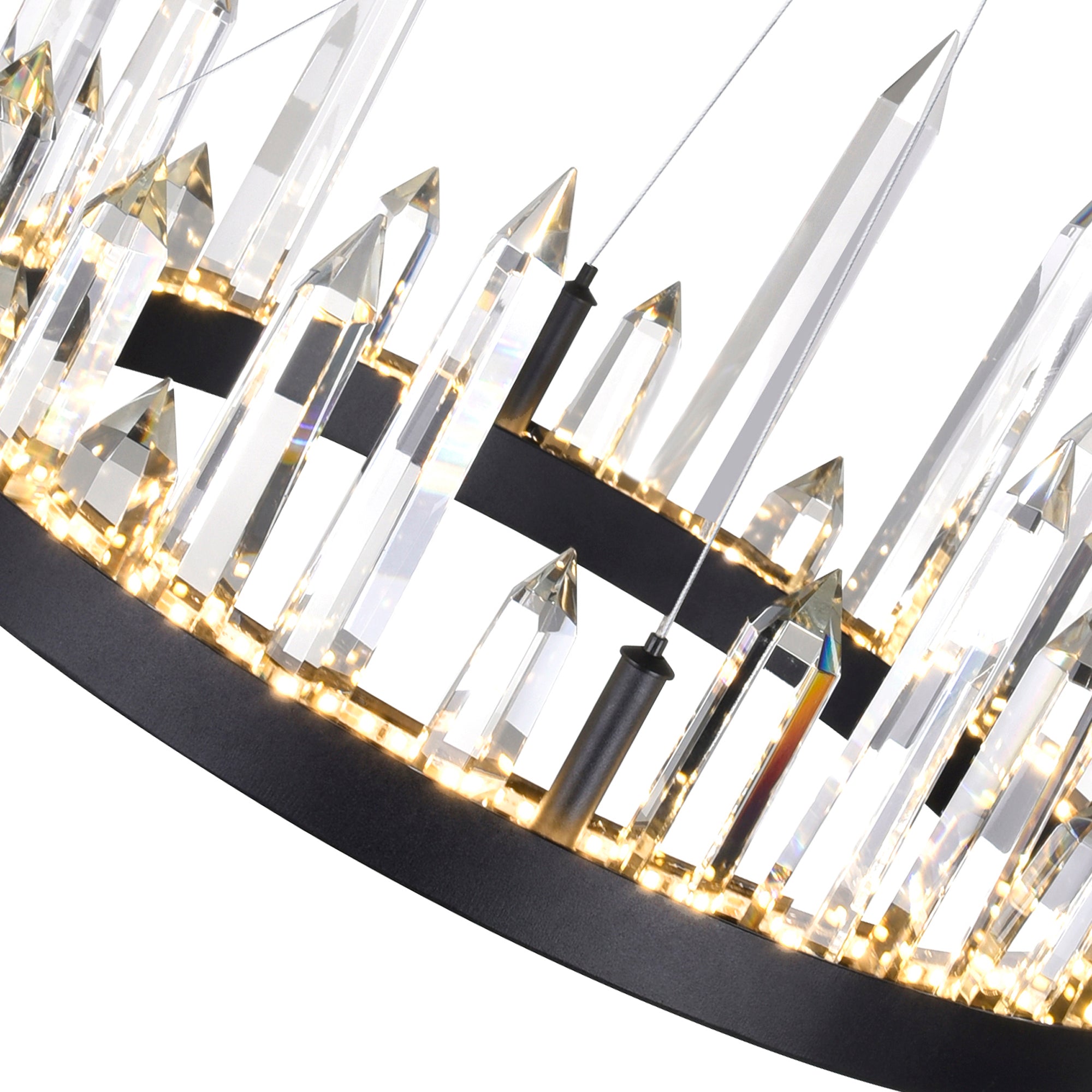 Juliette Integrated LED 24in Black Chandelier