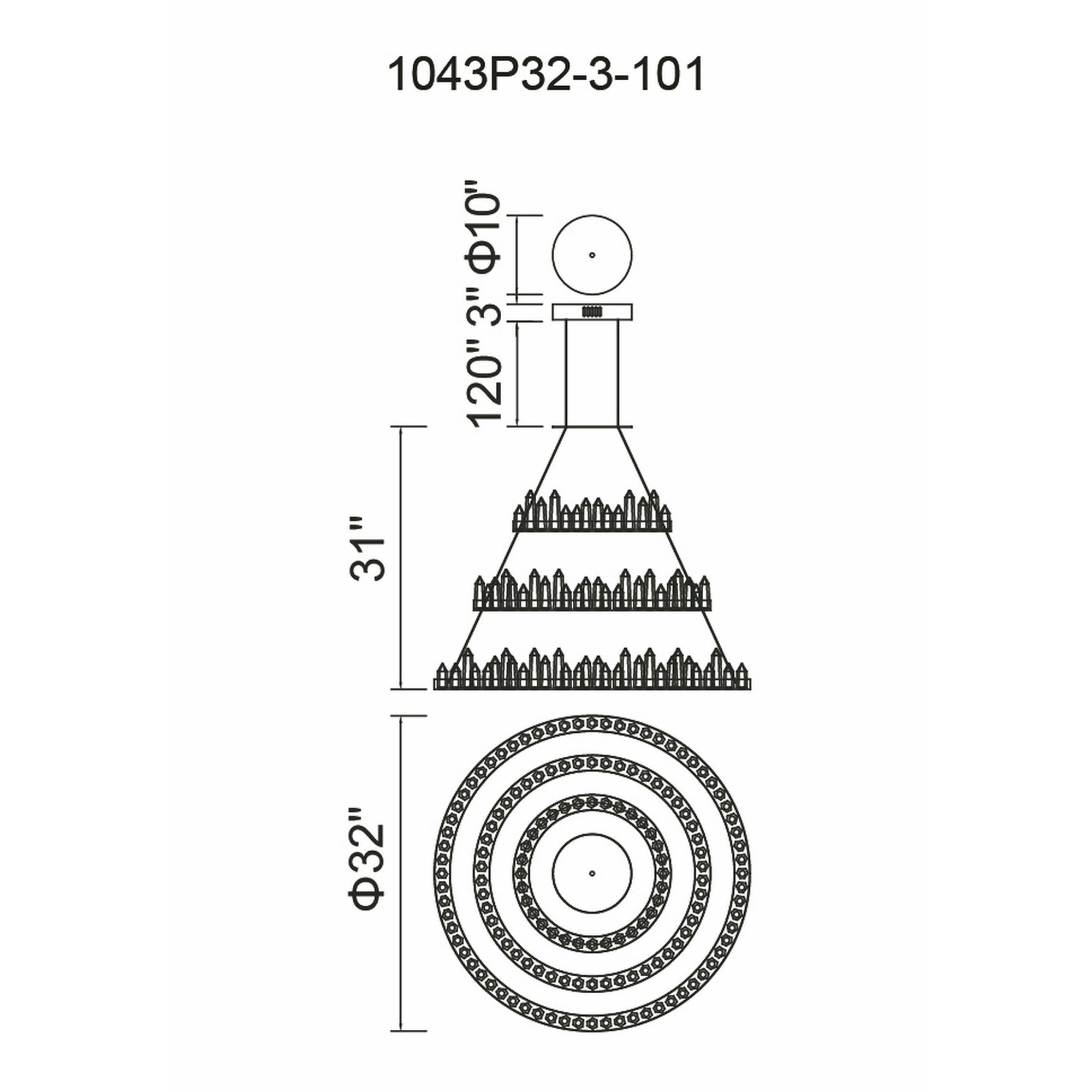 Juliette Integrated LED 32in Black Chandelier